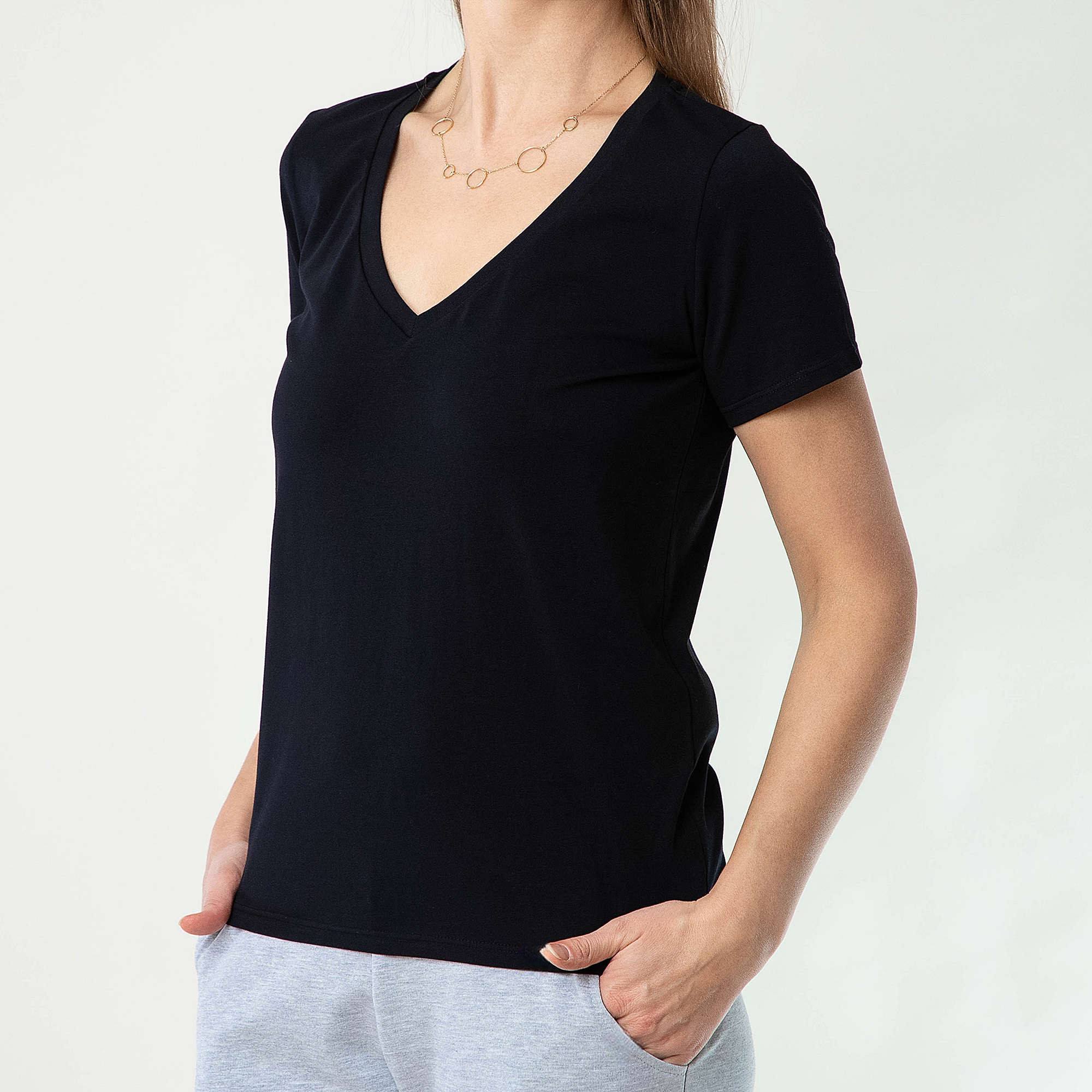 Czarny T-shirt damski