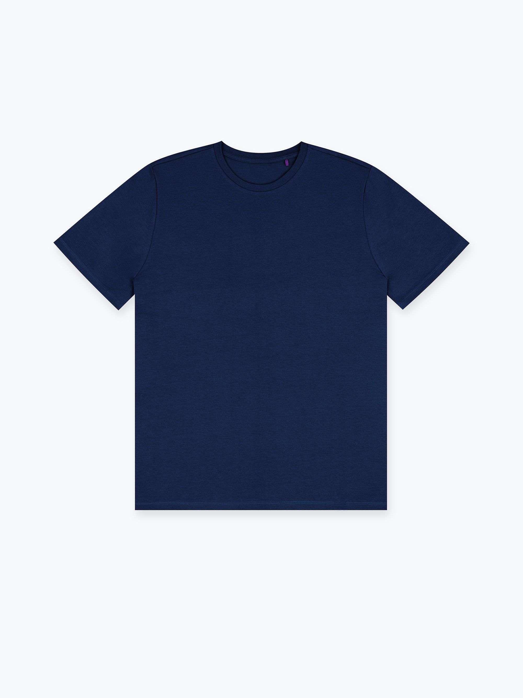 Navy blue ribbed T-shirt Men