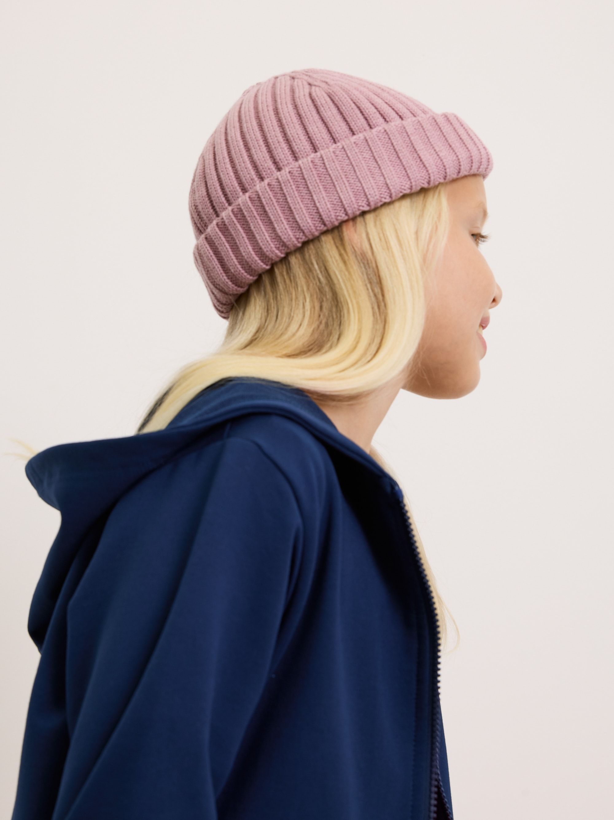 Dusty pink melange Merino Wool Beanie