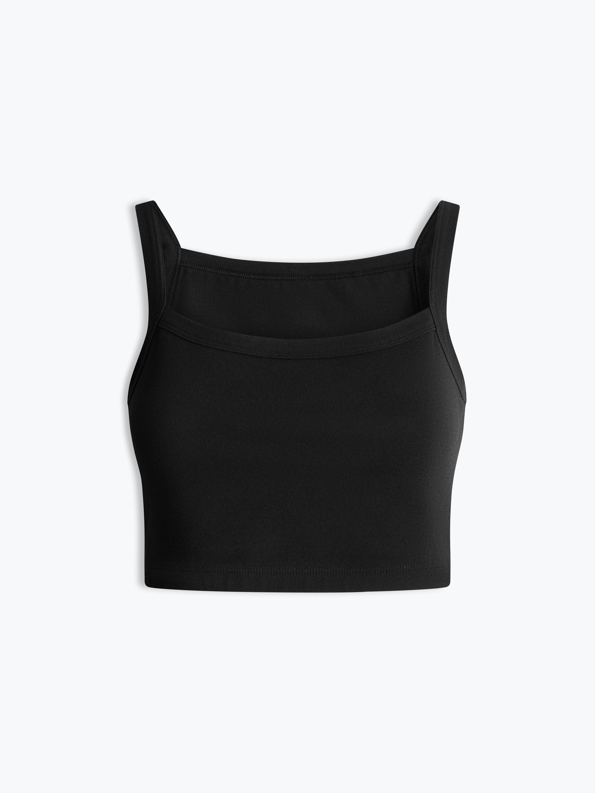 Black Active Stretch Crop Top Women