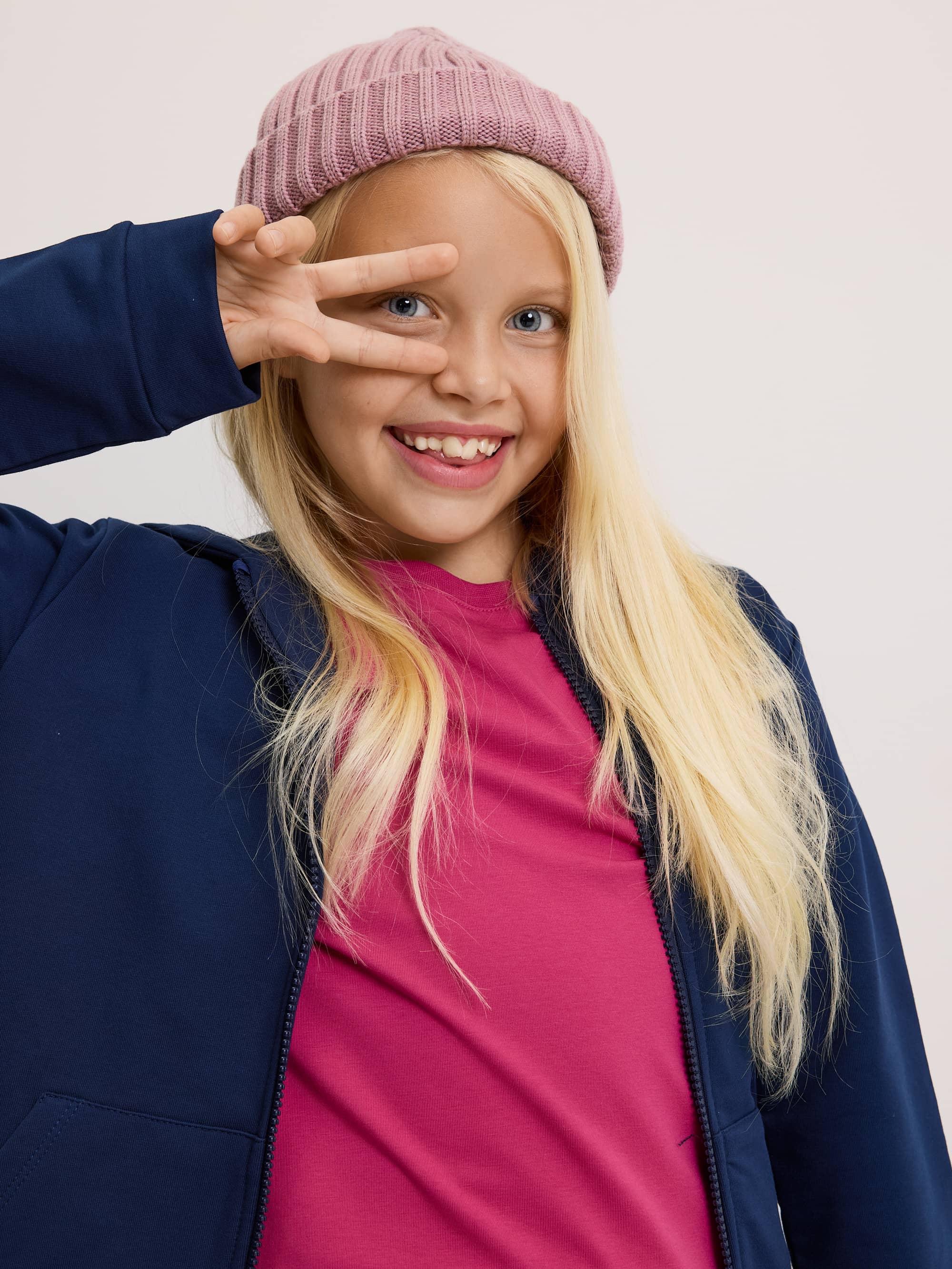 Dusty pink melange Merino Wool Beanie