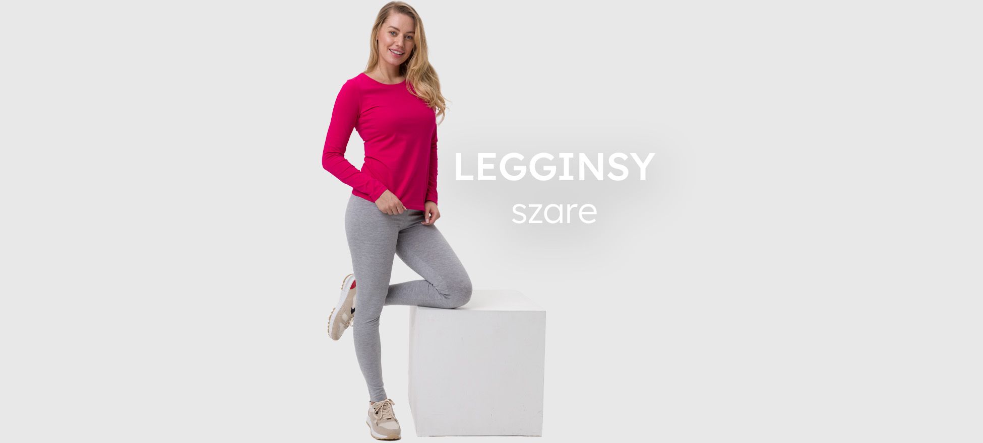 legginsy kolor szary