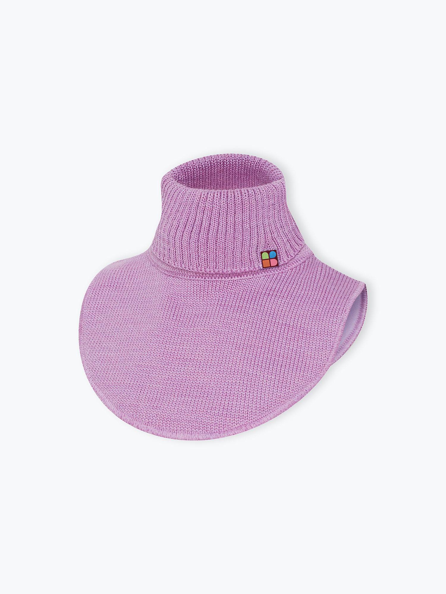 Light purple merino wool neck warmer kids