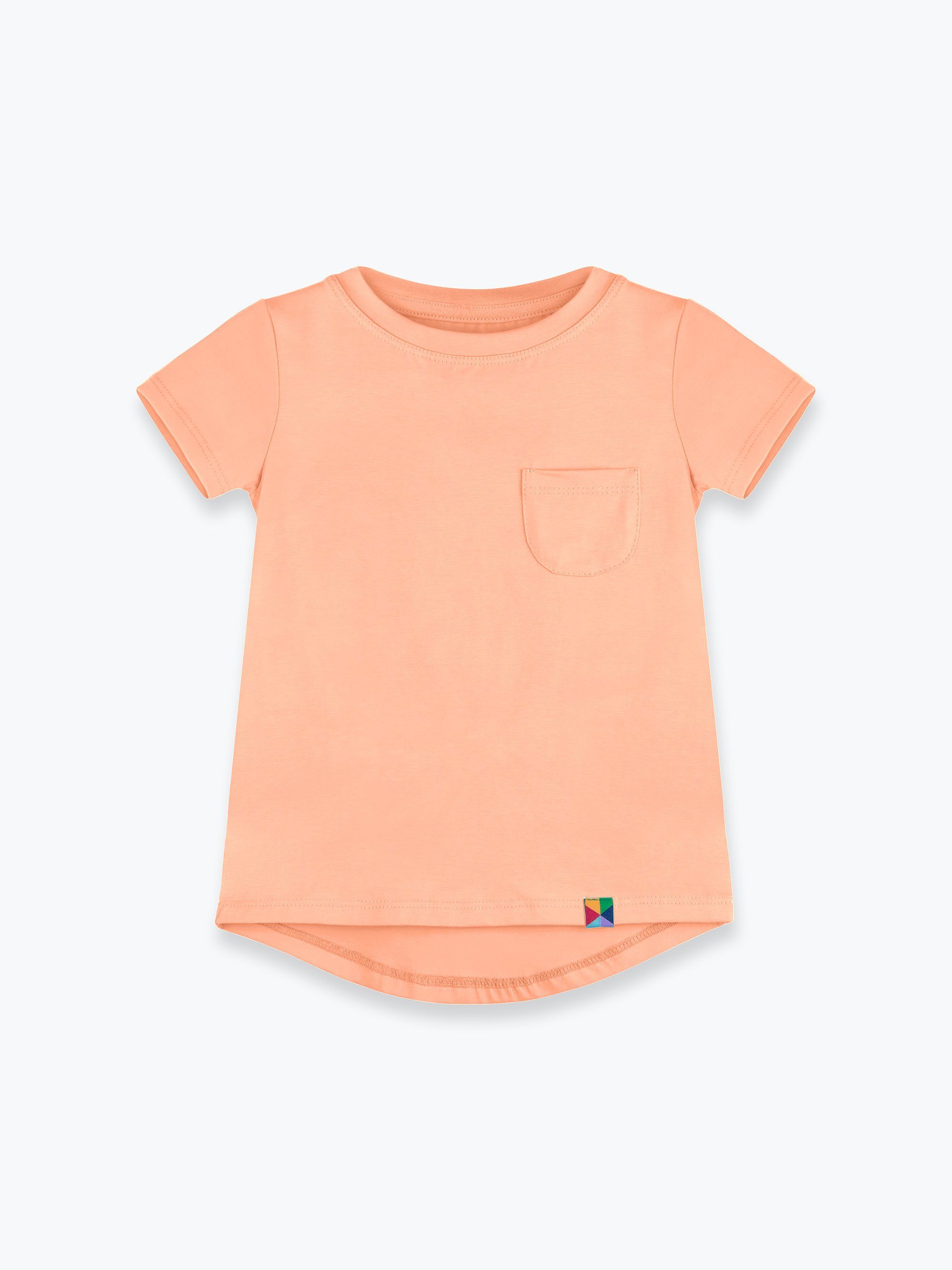 Morelowy T-shirt z kieszonką Junior