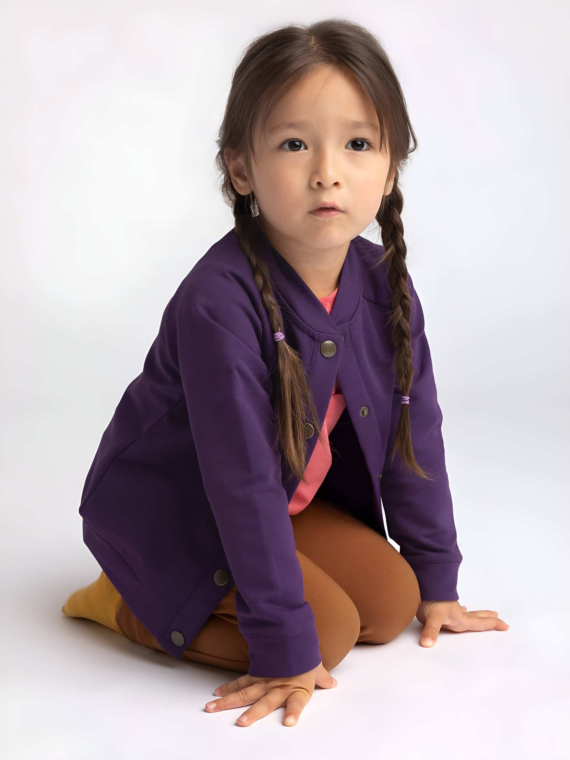 Fioletowa bluza bomber