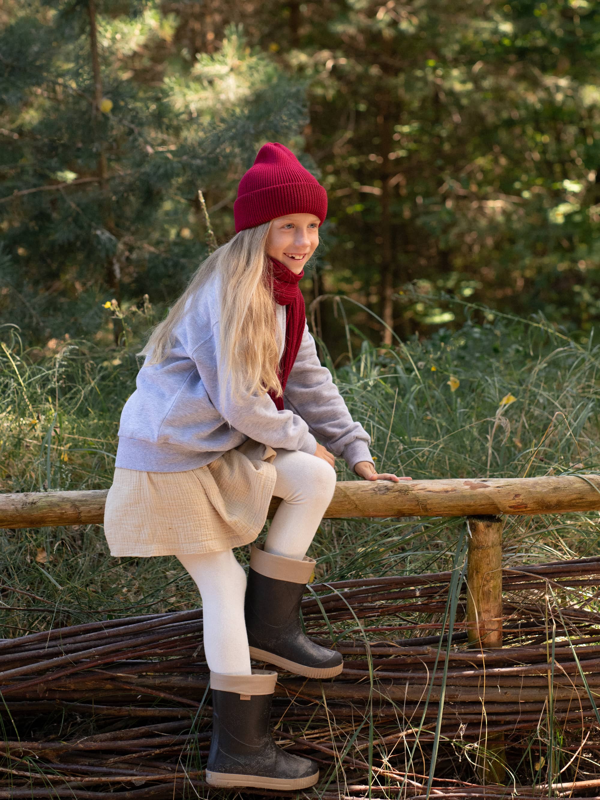 Dark red Merino Wool Scraf