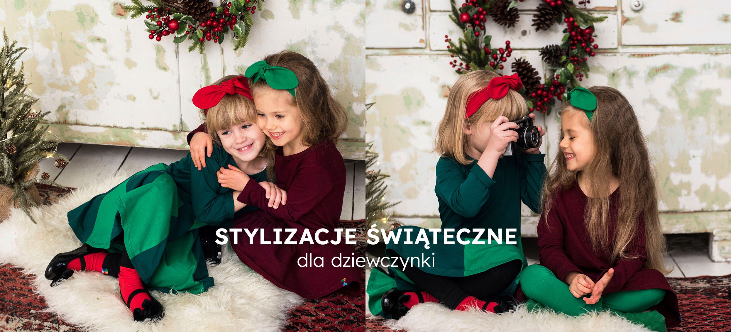 stylizacje dla dziewczynek świąteczne