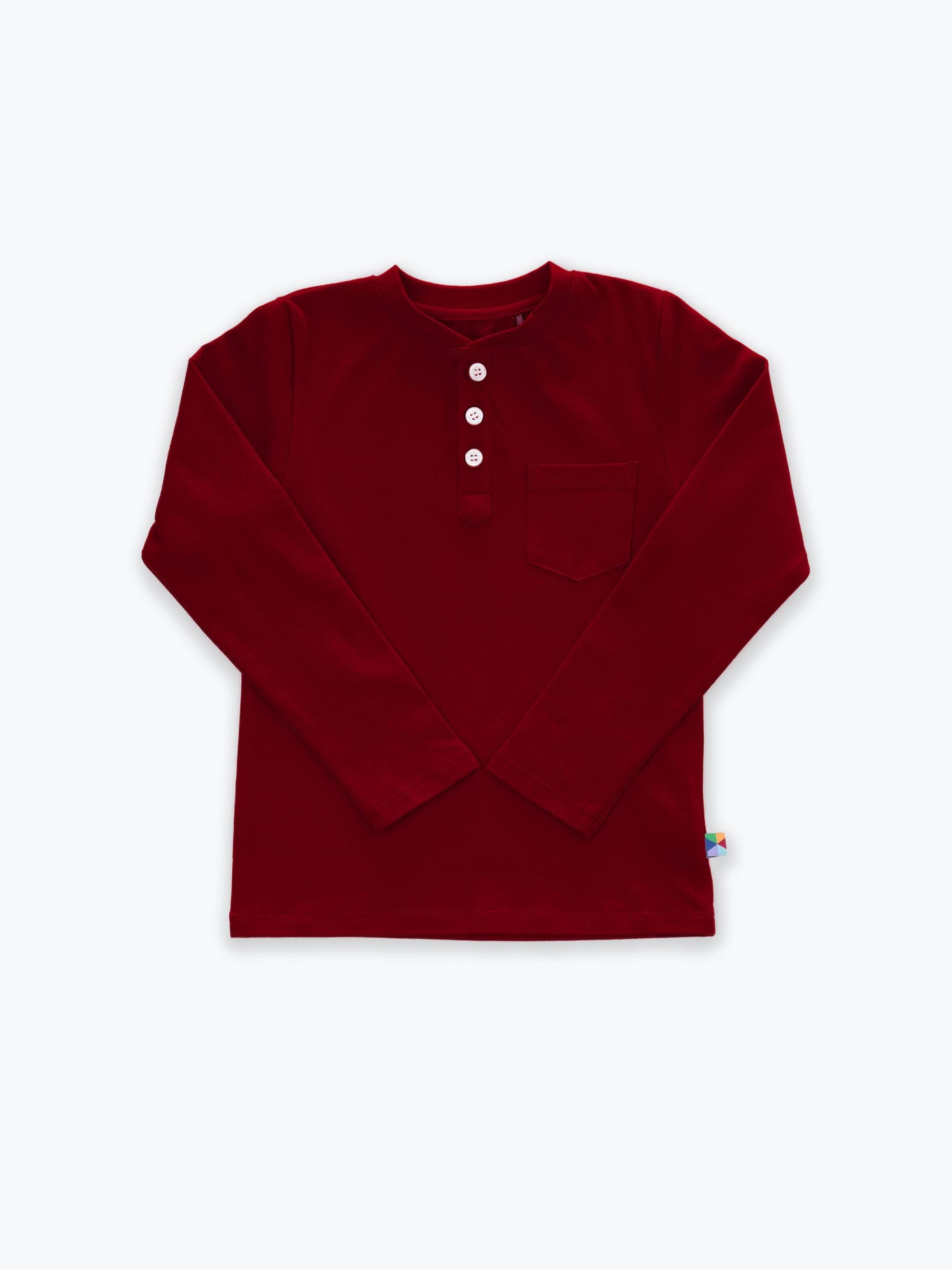 Bordowa koszulka henley