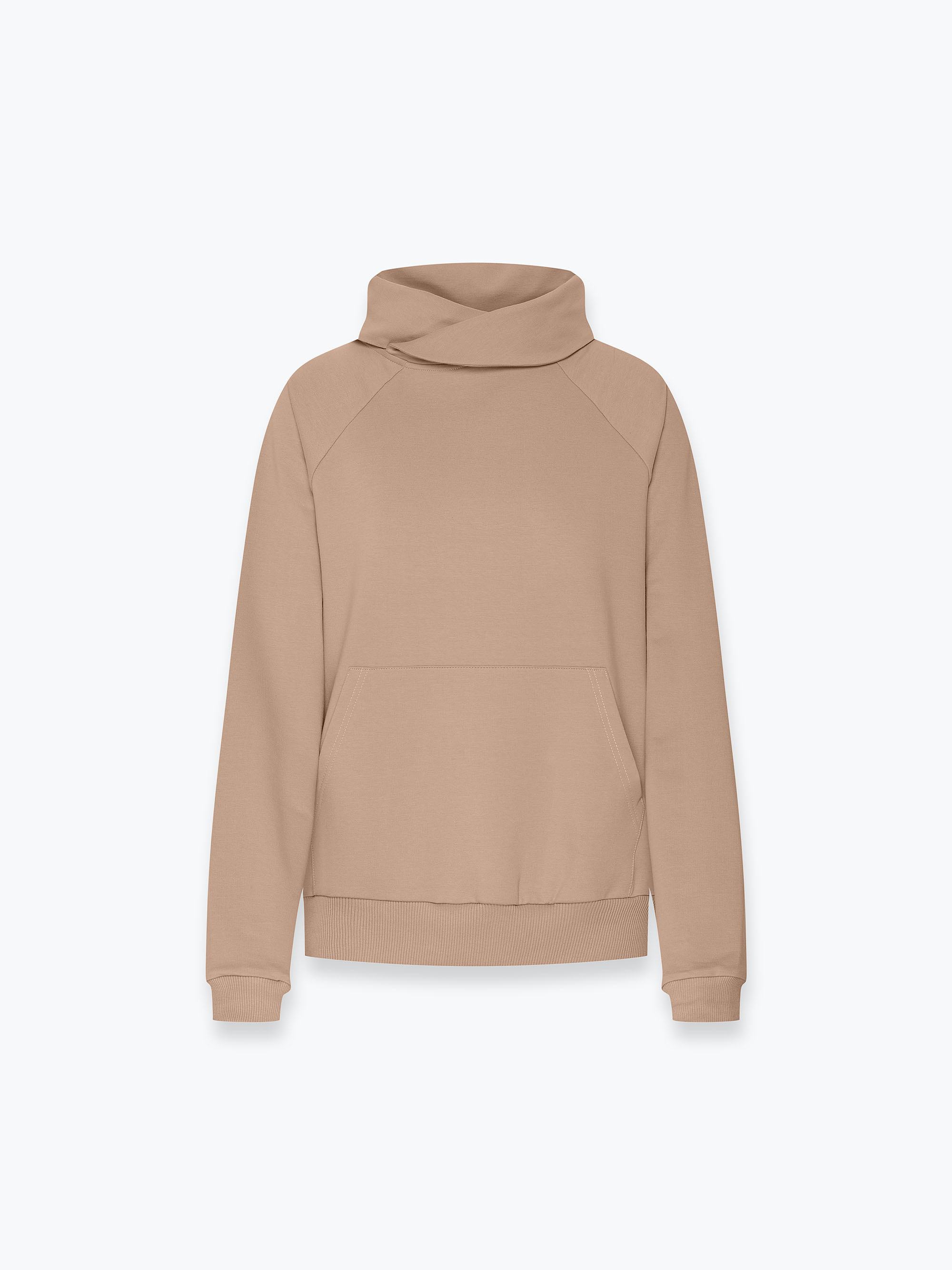 Mocha mousse bluza z szalem damska
