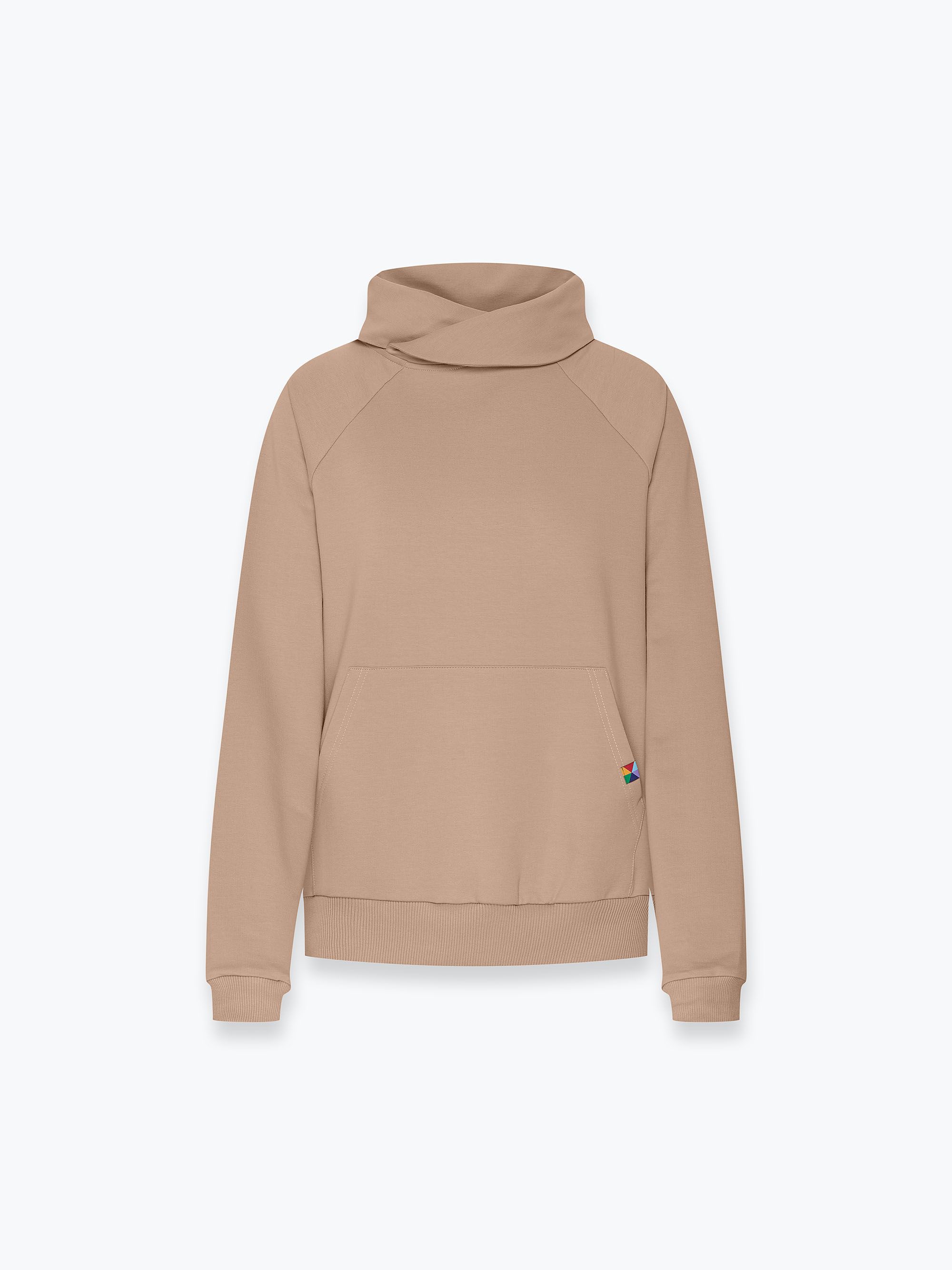 Mocha mousse bluza z szalem damska