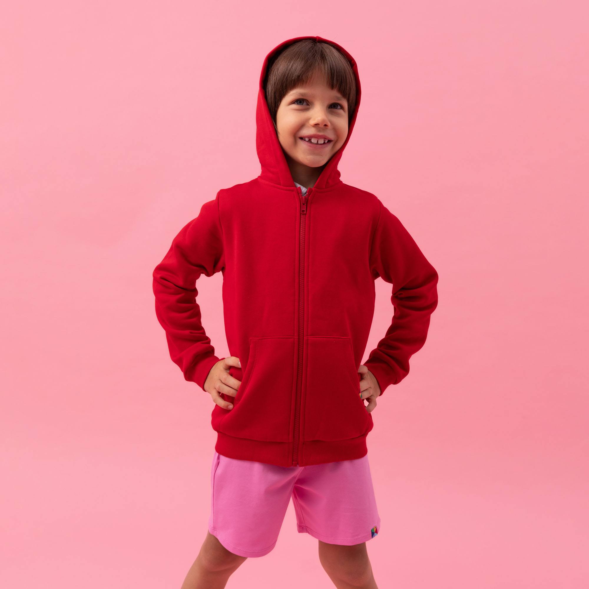 Pasteloworóżowe spodenki cienkie
