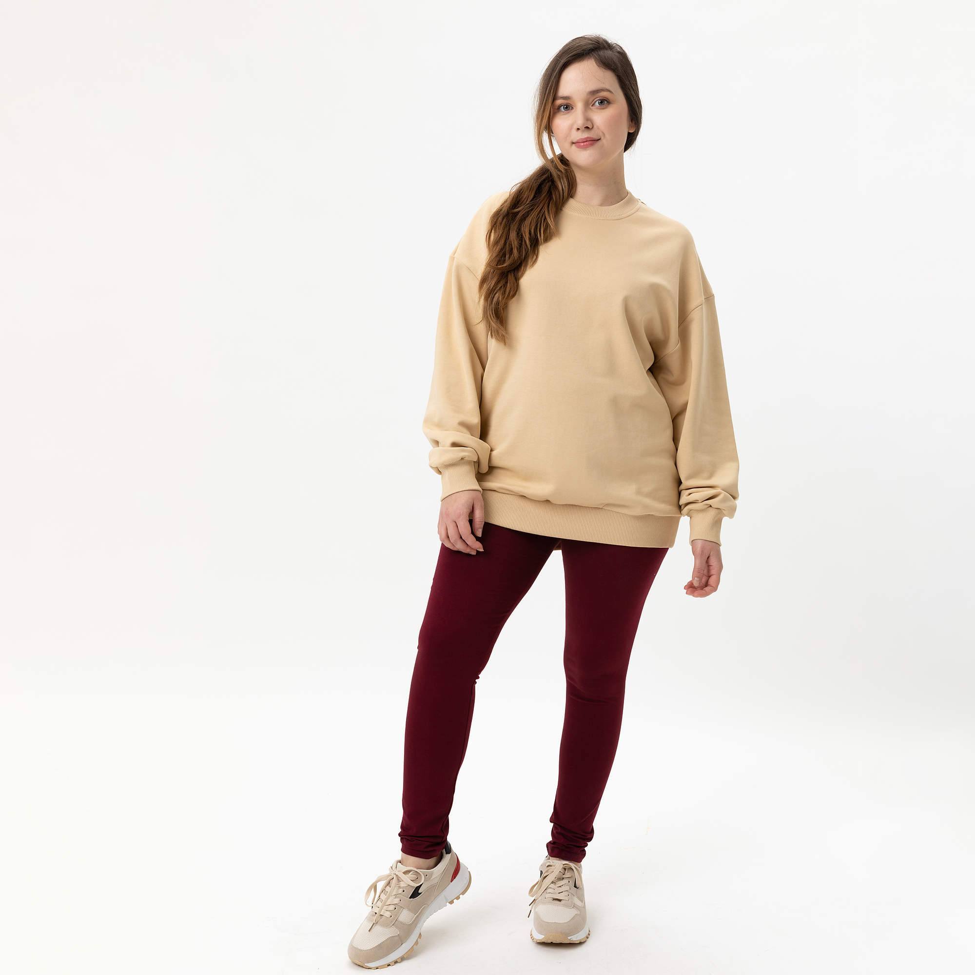 Bordowe legginsy damskie