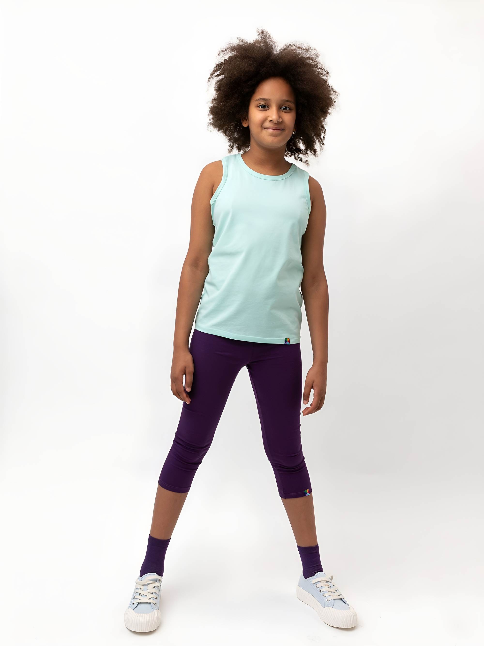 Fioletowe legginsy 3/4