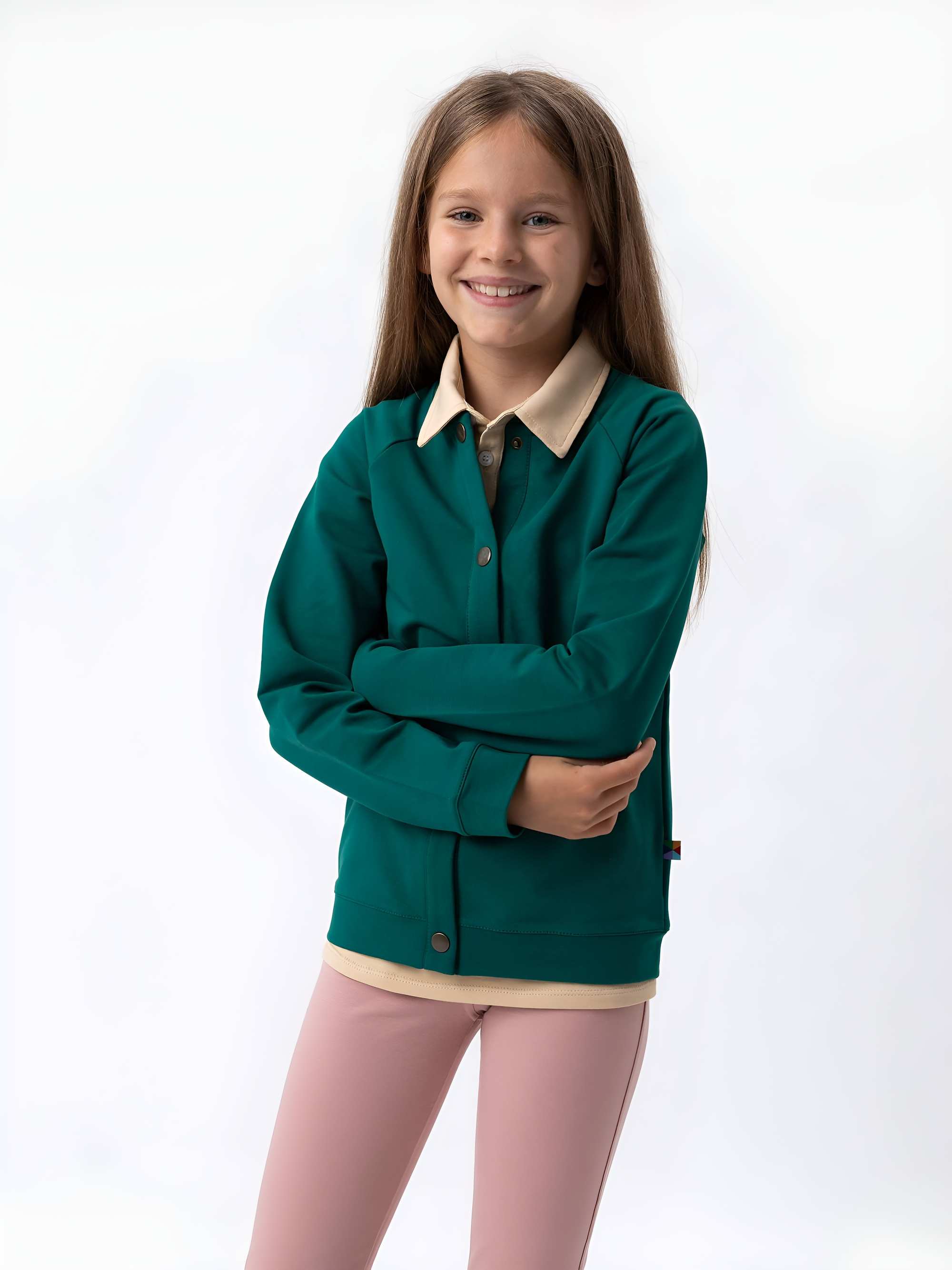 Butelkowozielona bluza bomber