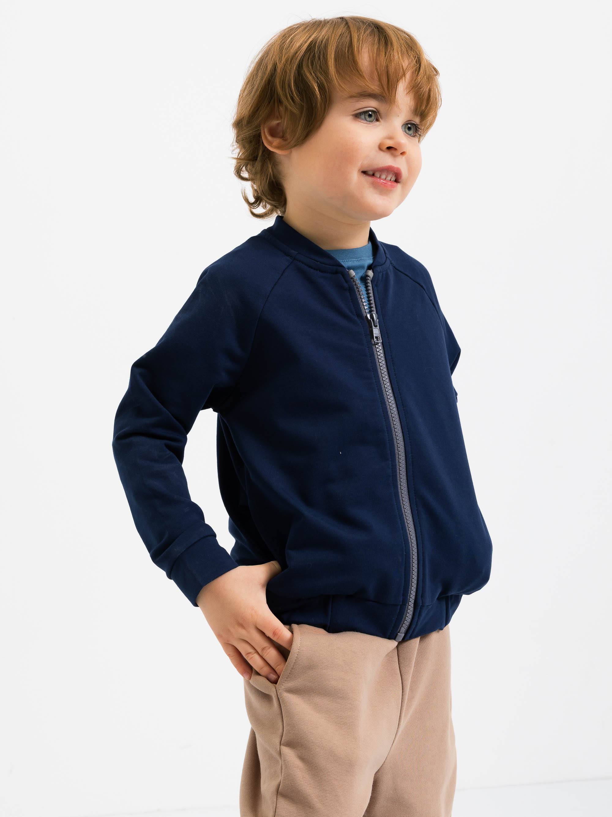 Granatowa bluza na zamek Junior