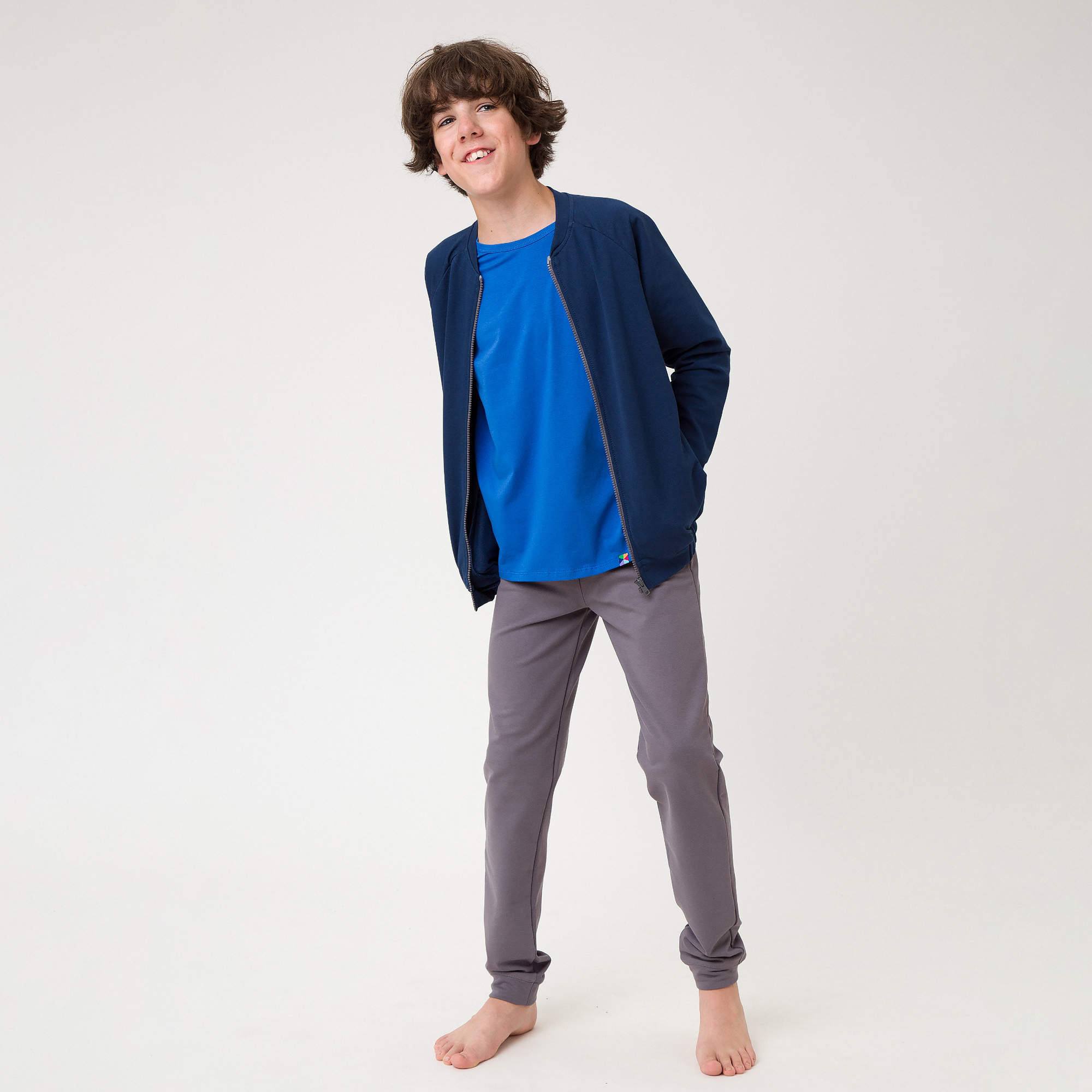 Granatowa bluza na zamek Junior