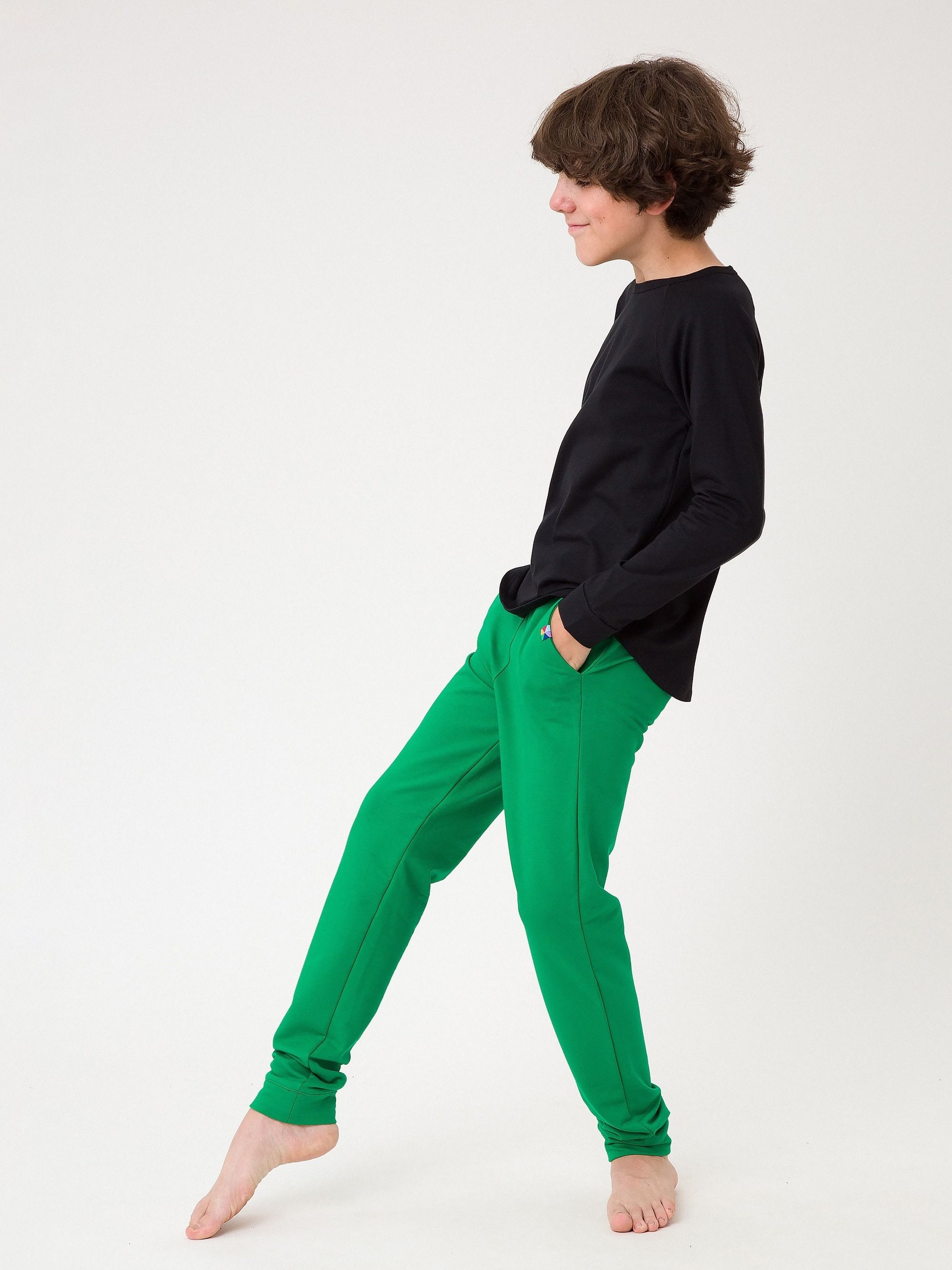 Zielone spodnie dresowe Junior