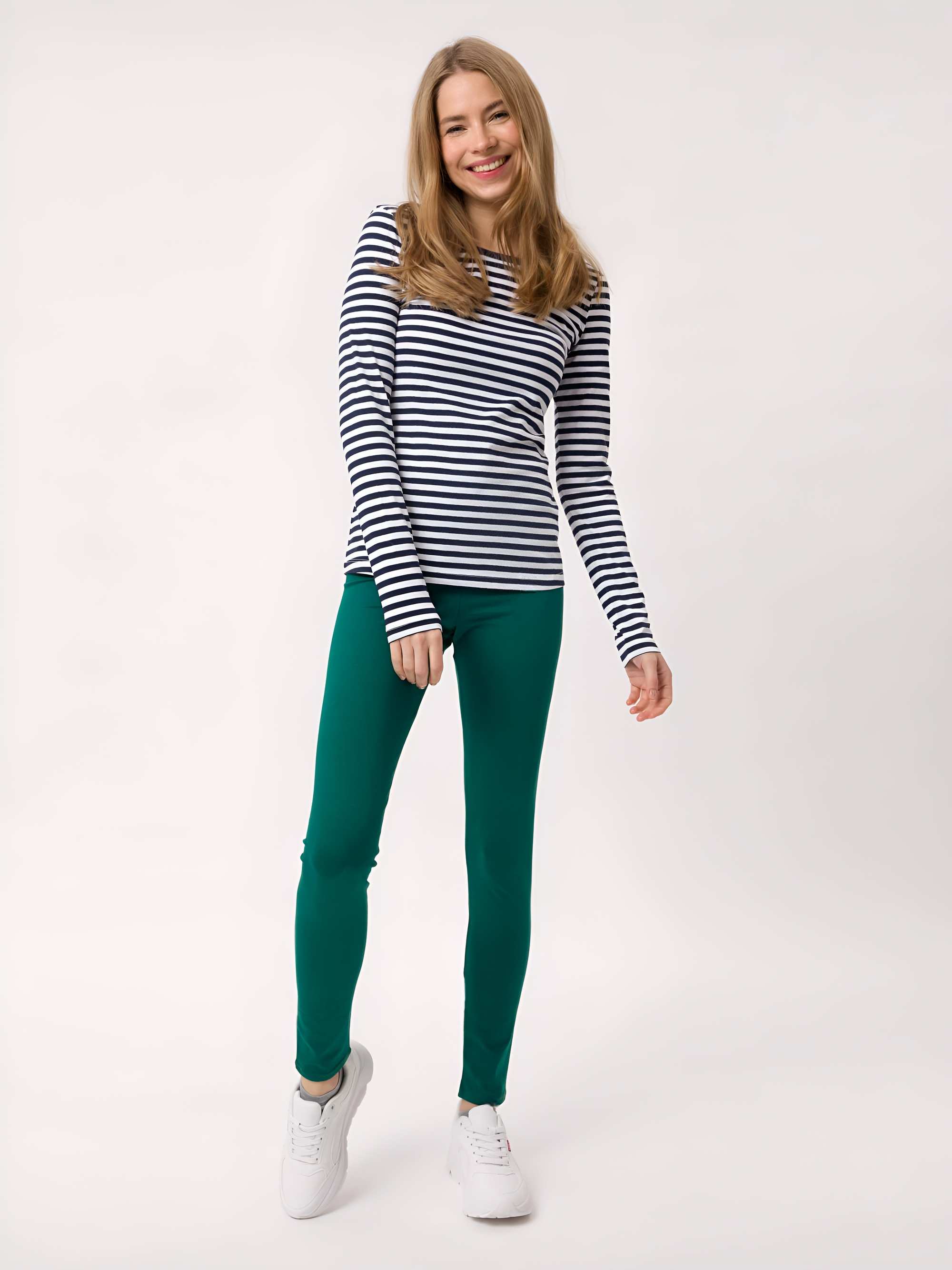 Butelkowozielone legginsy damskie