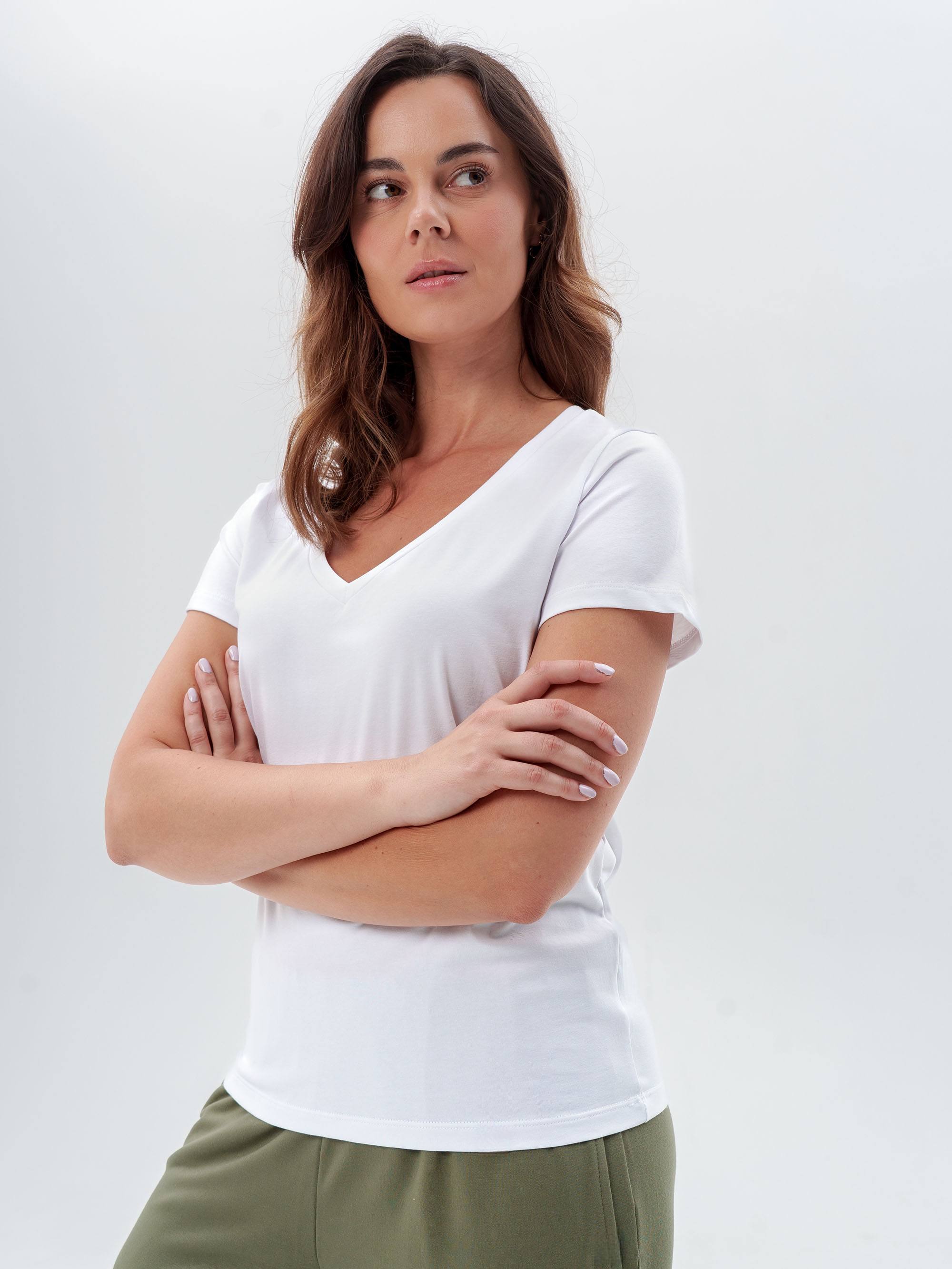 Biały T-shirt damski
