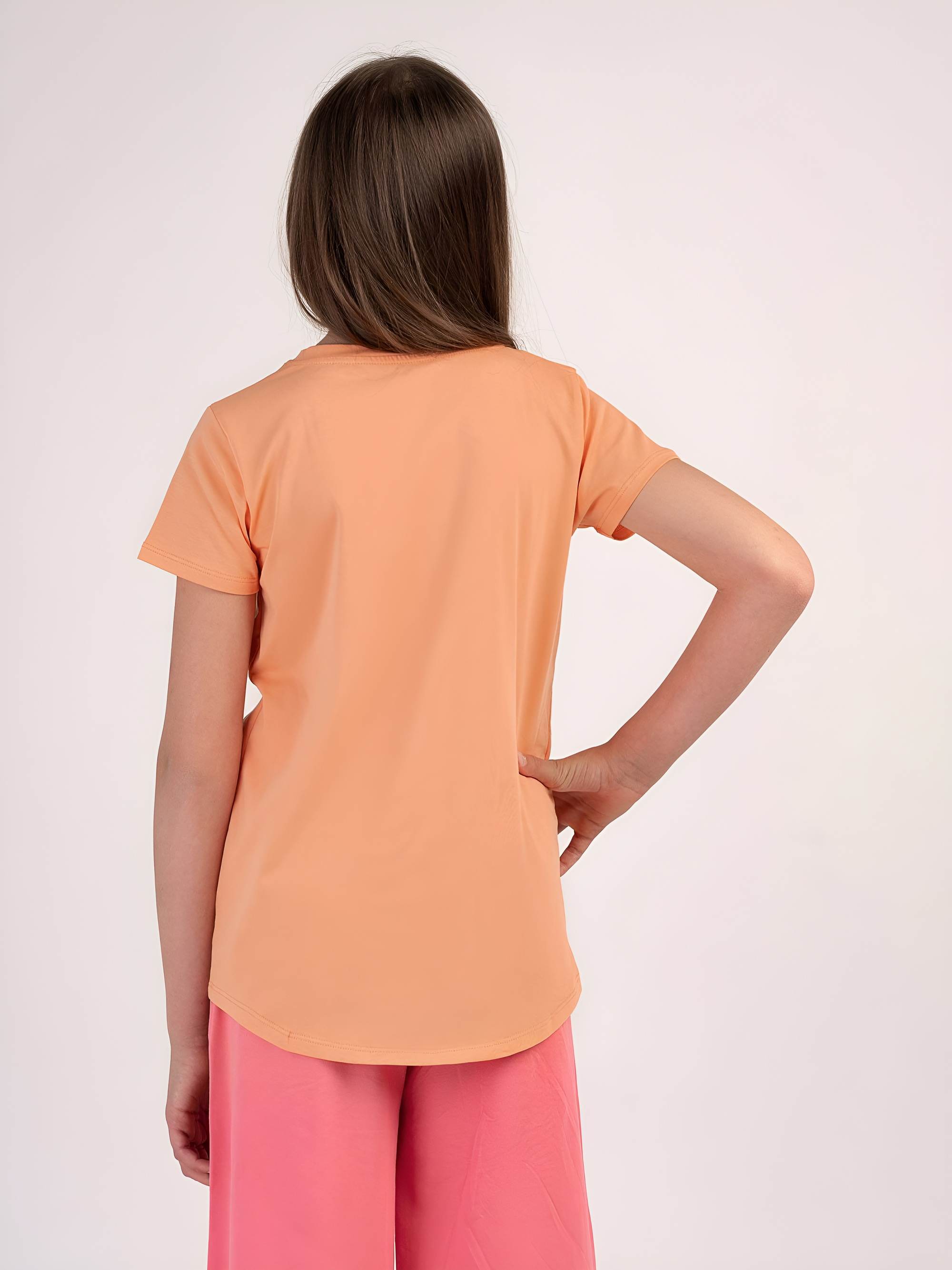 Morelowy T-shirt z kieszonką Junior