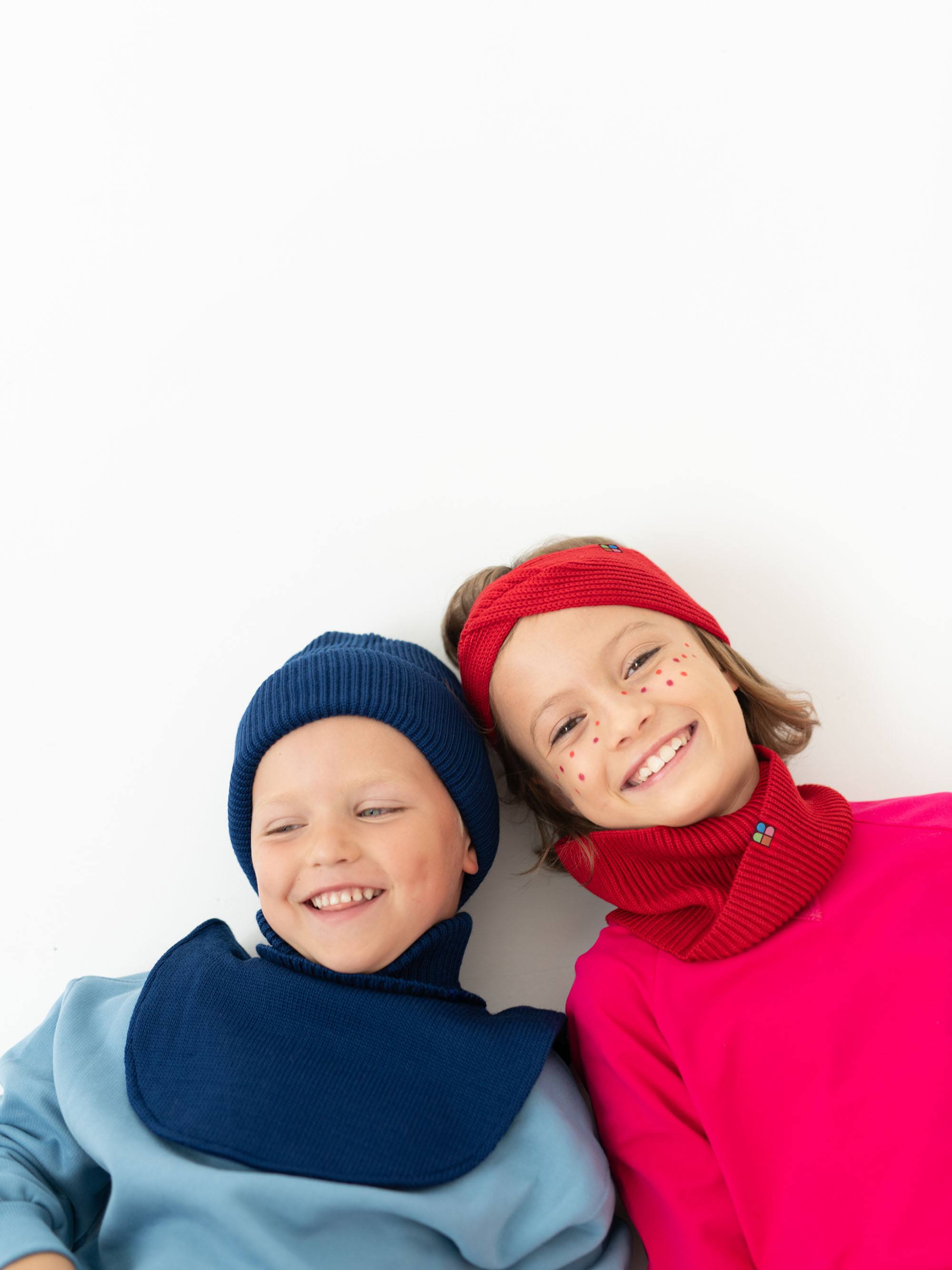 Navy blue merino wool hat kids