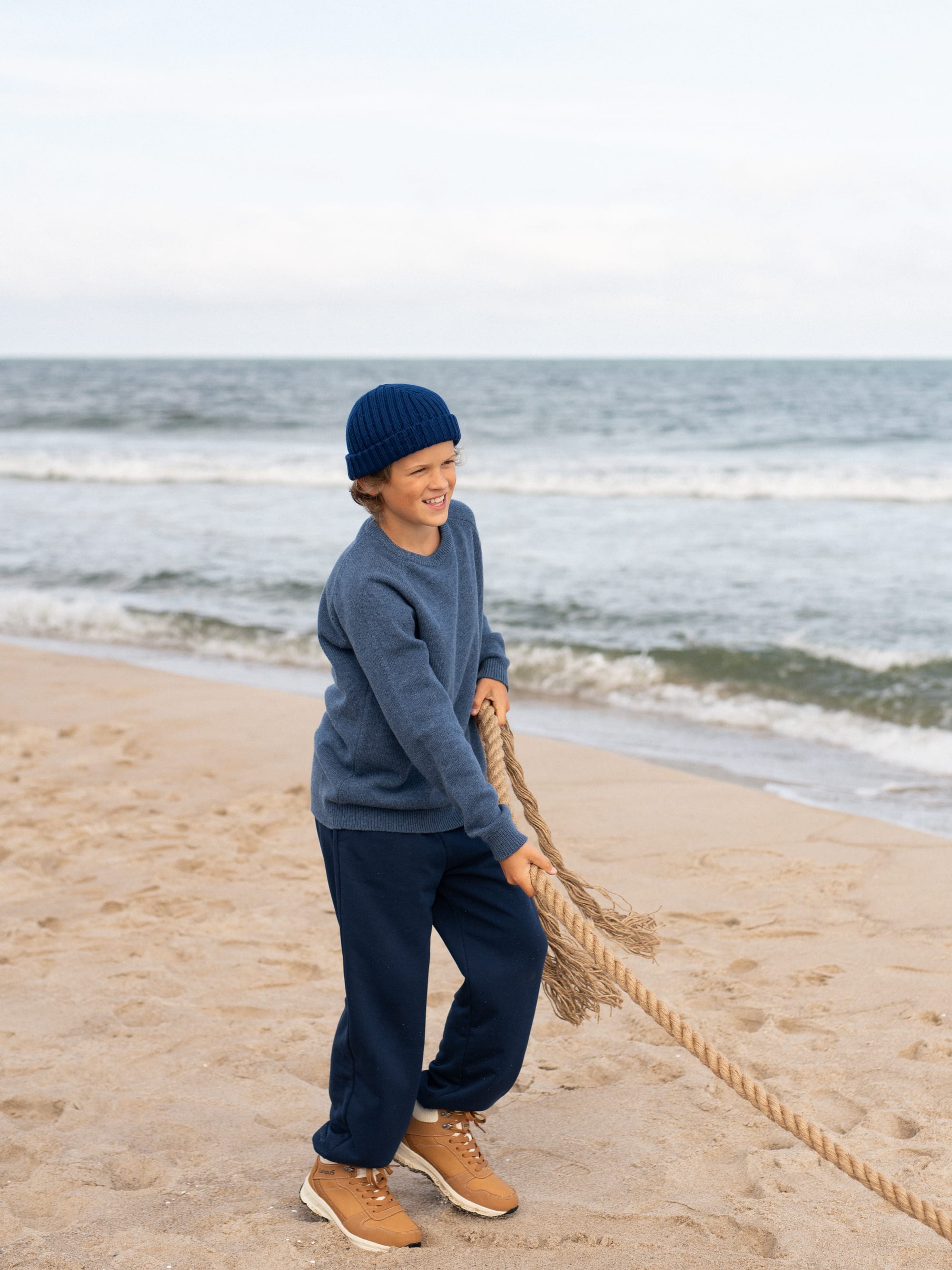 Navy blue Merino Wool Beanie