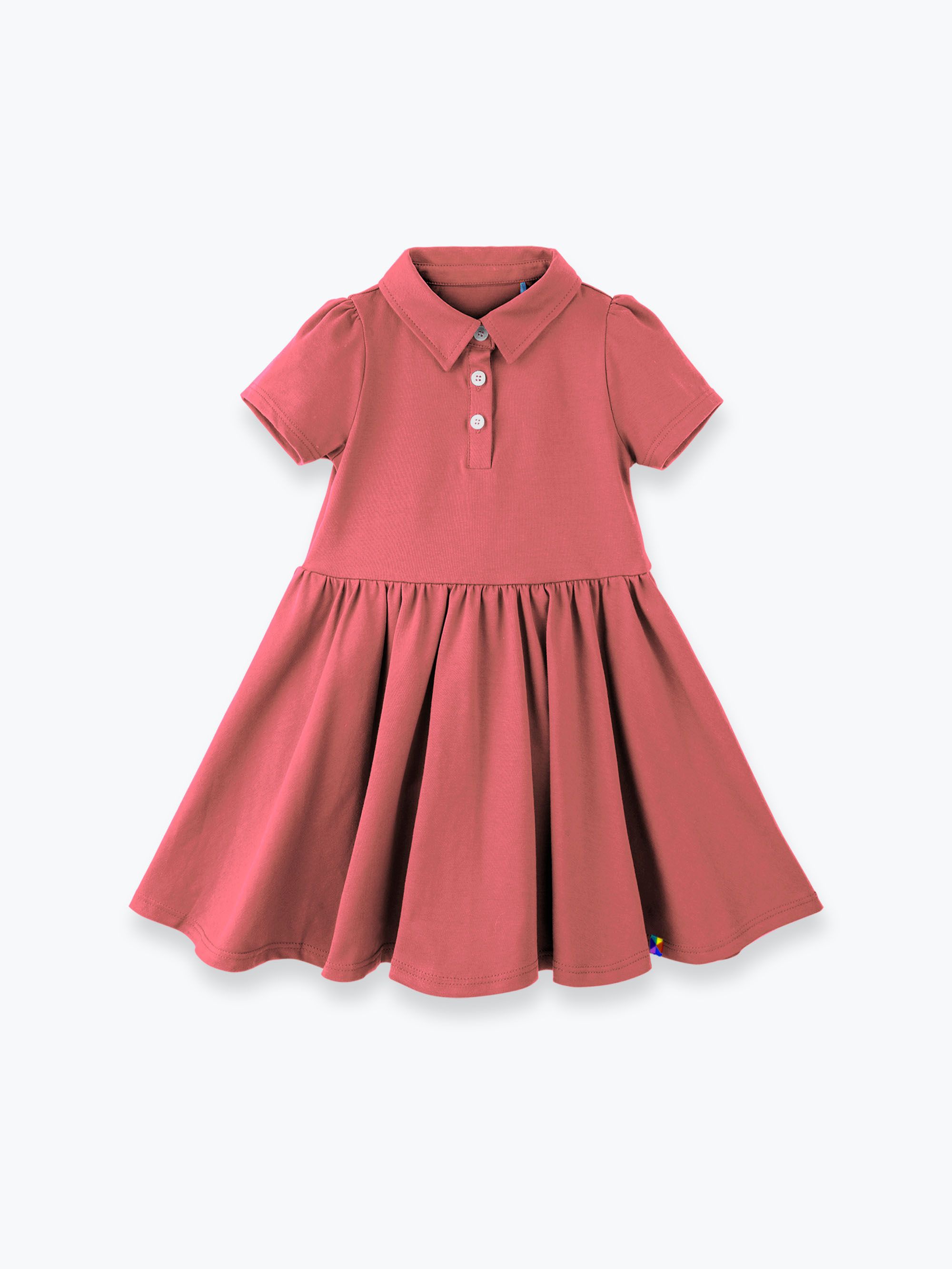 Koralowa sukienka polo