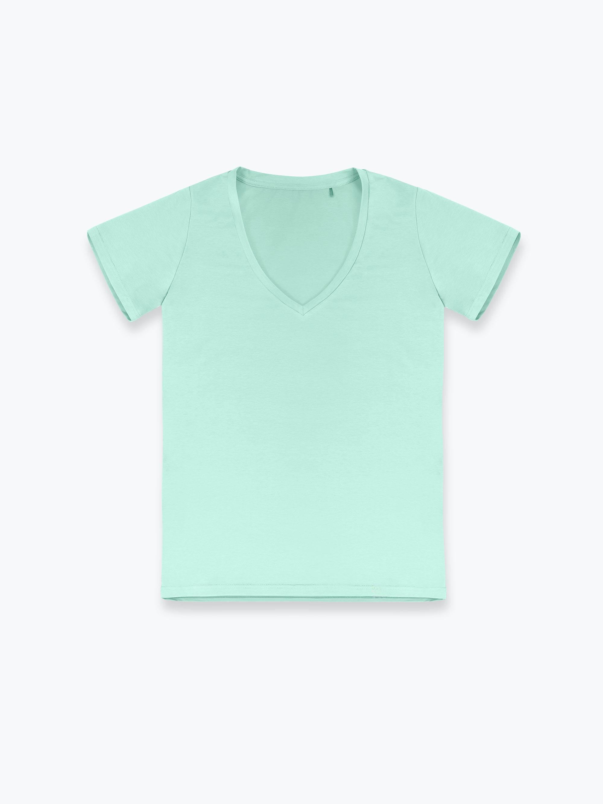 Miętowy t-shirt damski