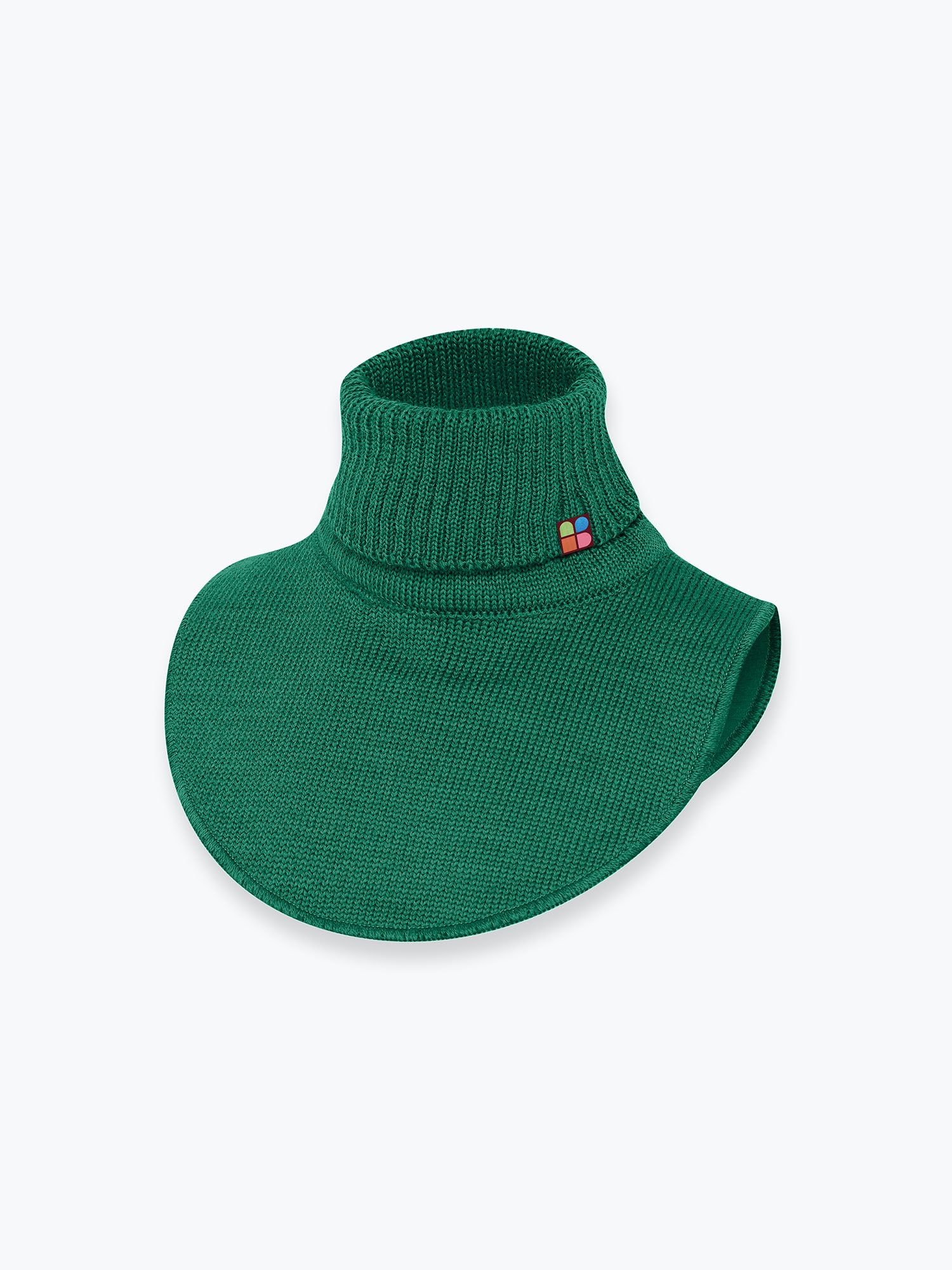 Green merino wool neck warmer kids