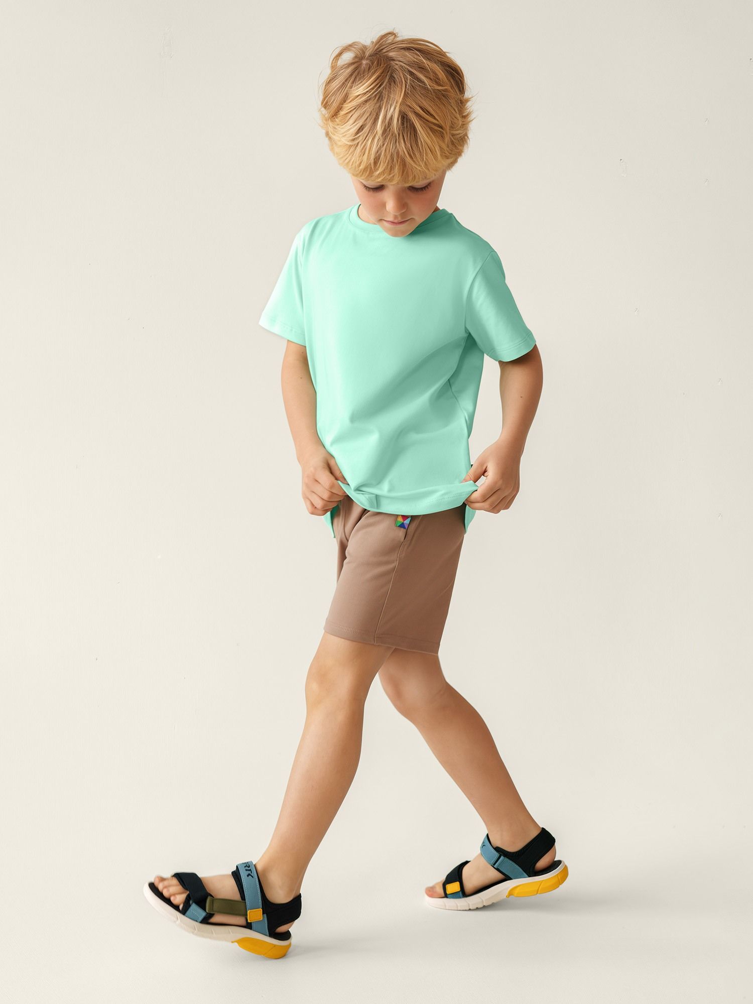 Mint Ribbed Hem T-shirt