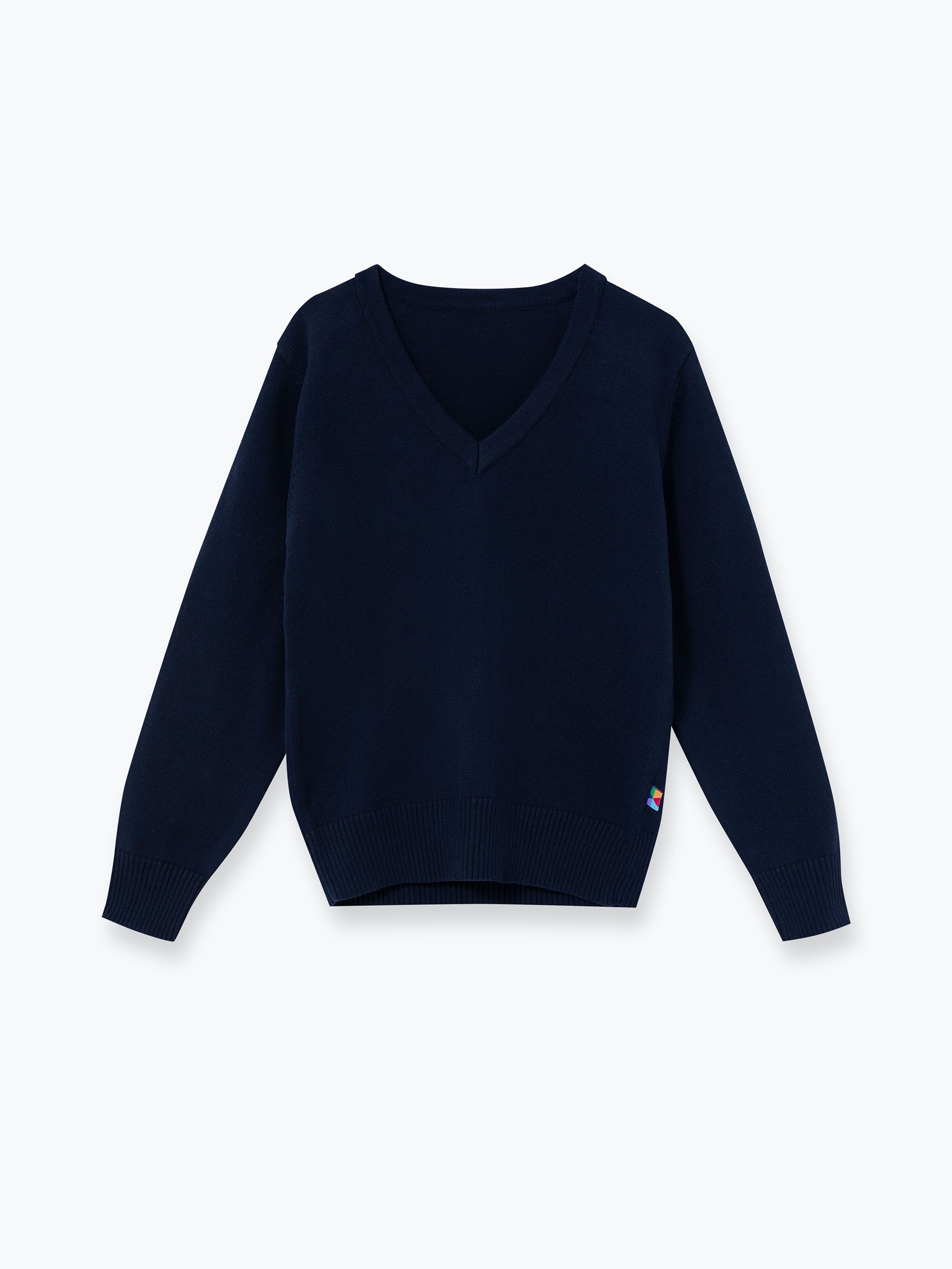 Granatowy sweter bawełniany
