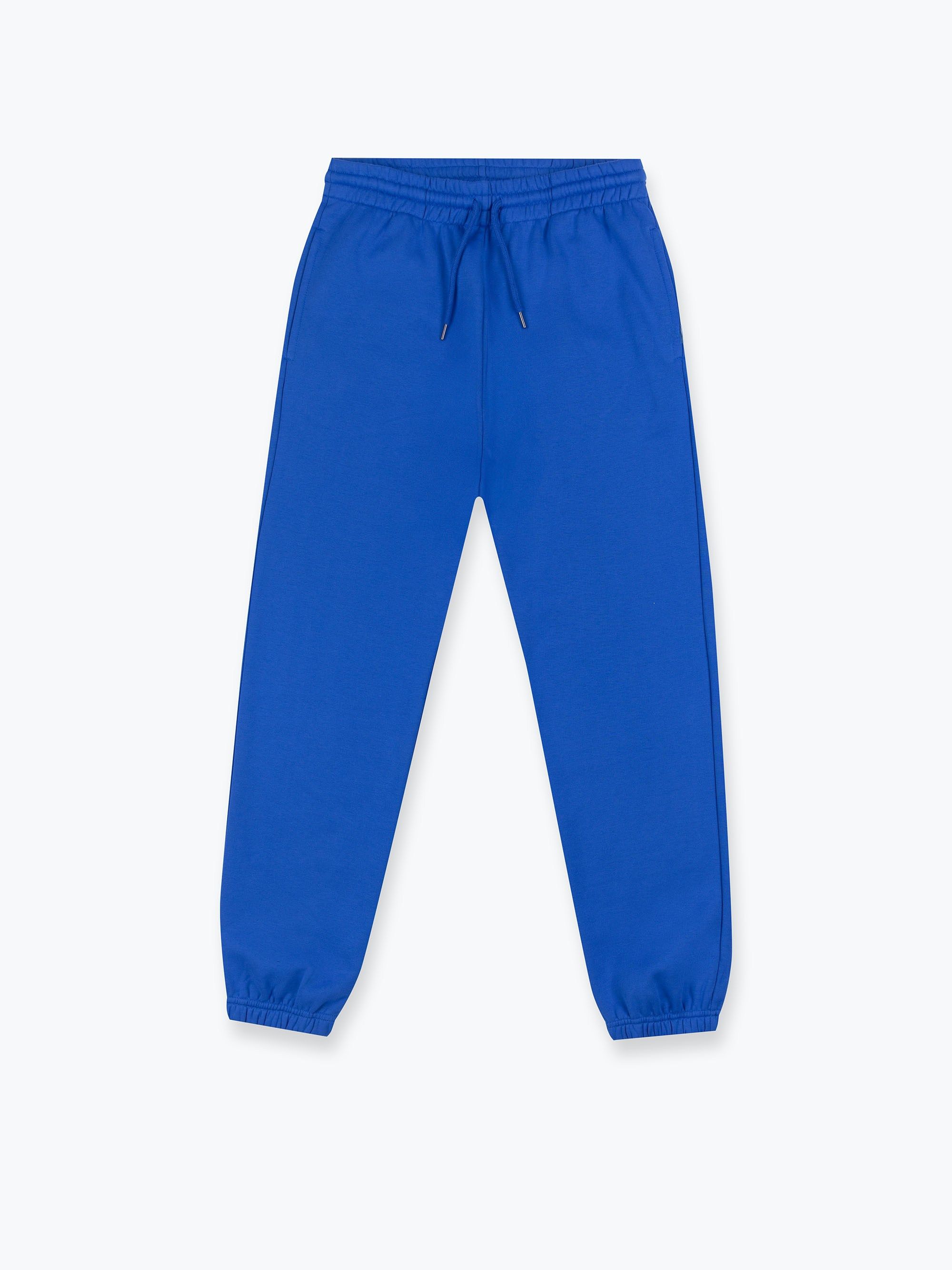 Blue cuffed trousers Men