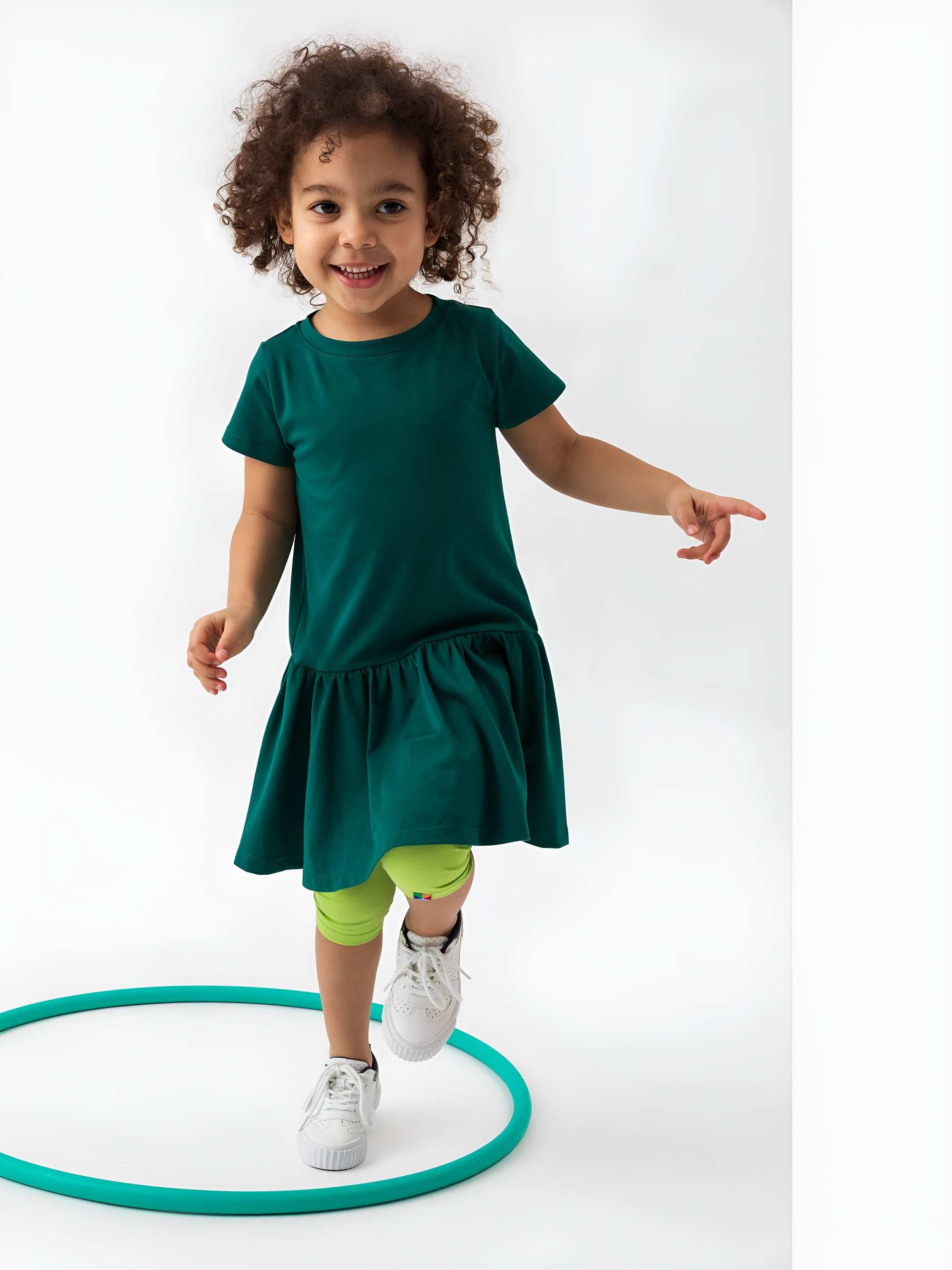 Limonkowe legginsy 3/4
