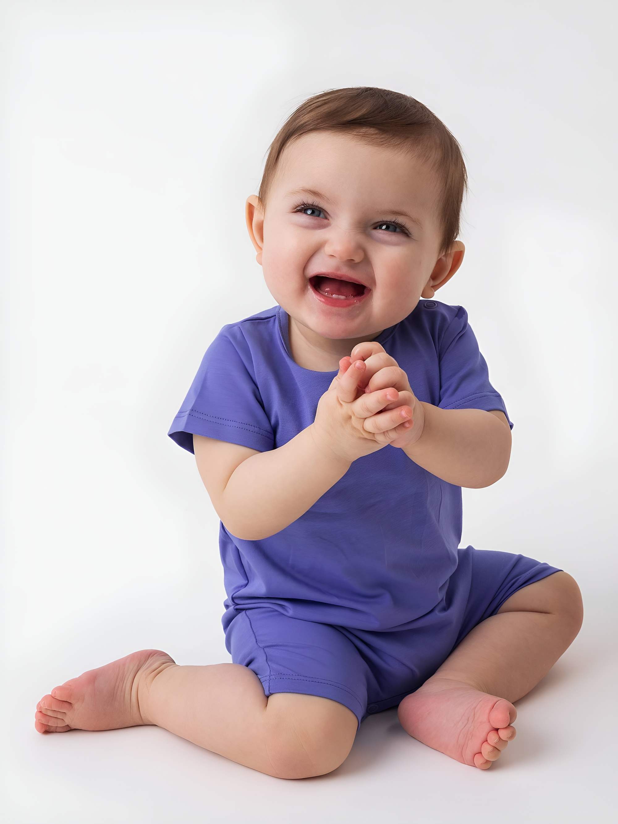 Very peri short sleeve romper