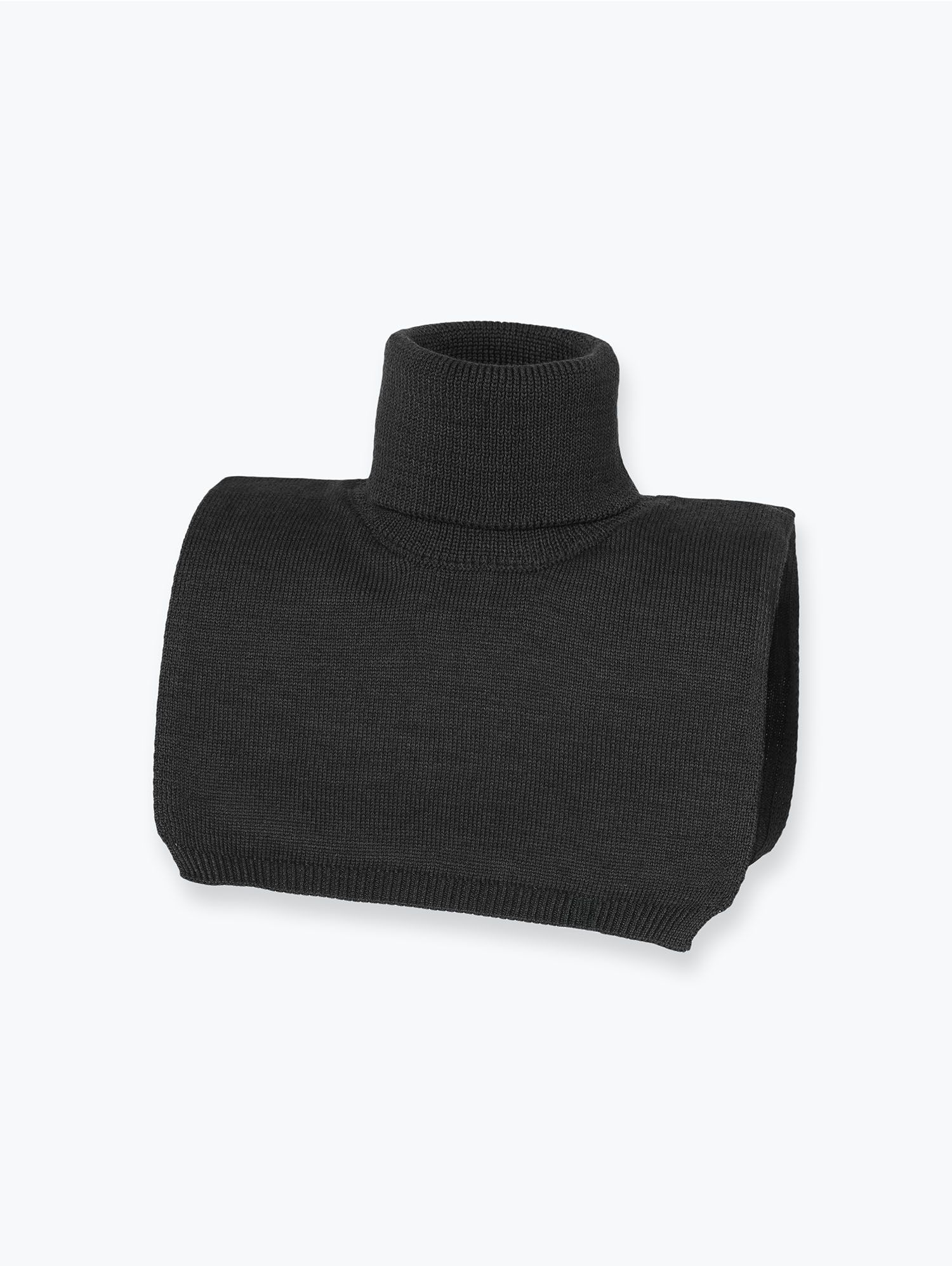 Black Merino Wool Neckwarmer without Lining Adults