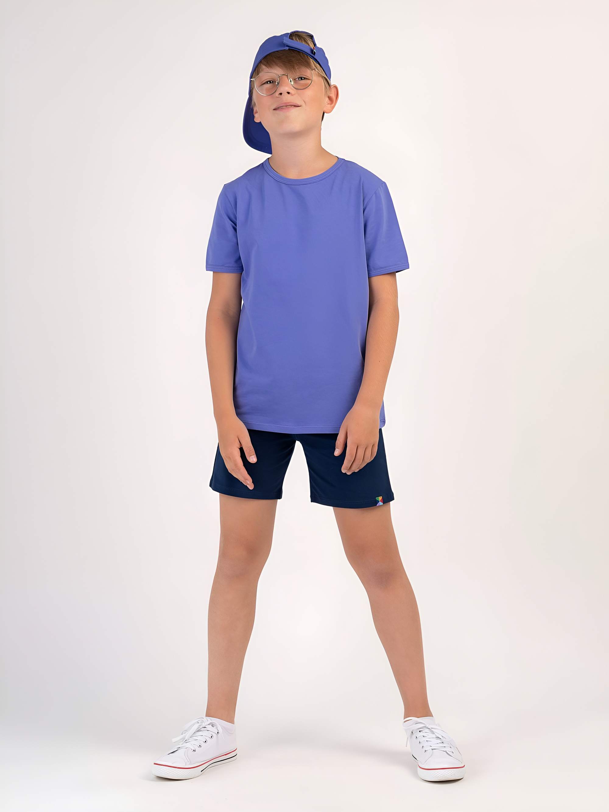 Barwinkowa koszulka z krótkim rękawem Junior