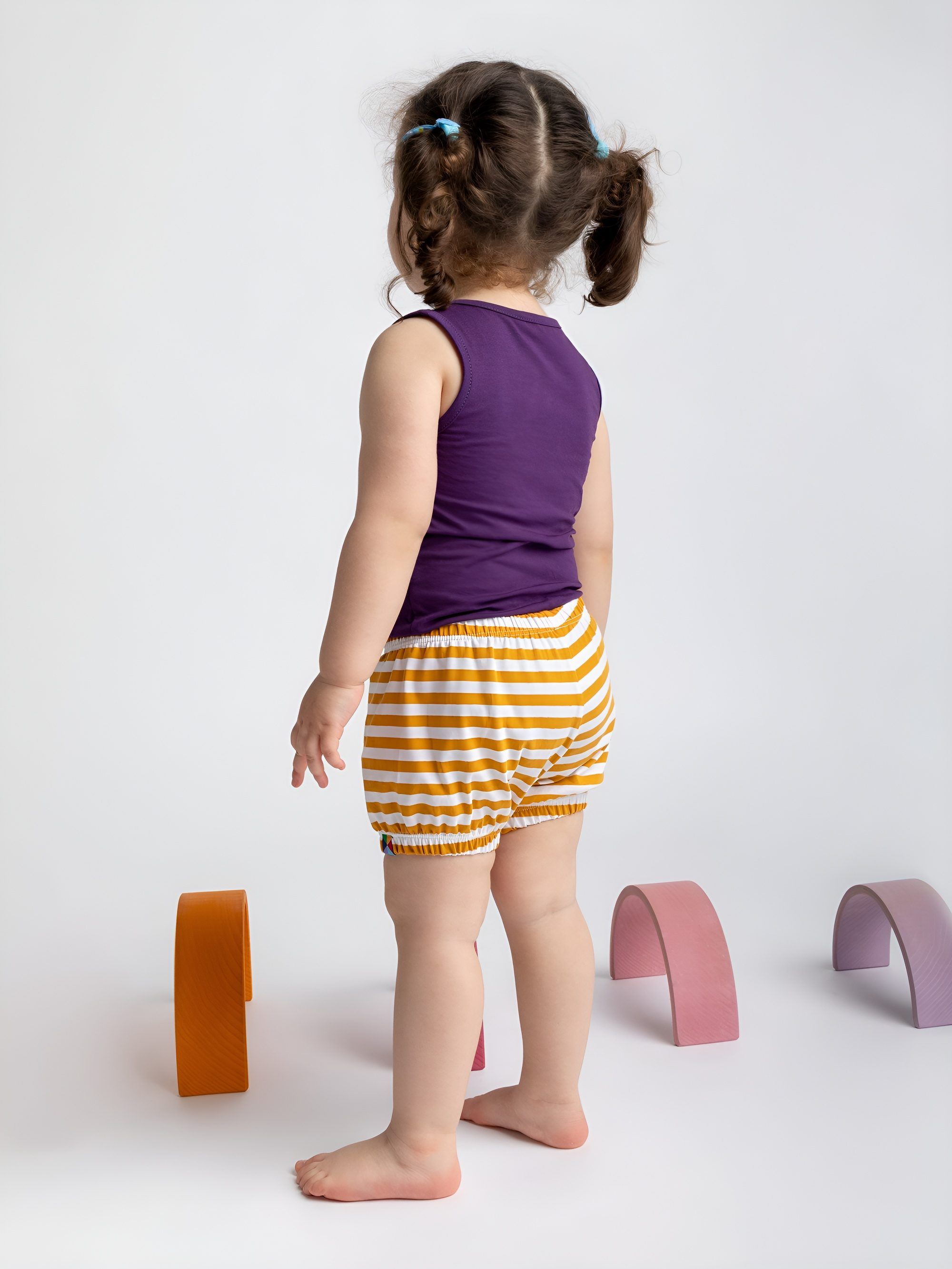 Mustard stripes bloomers