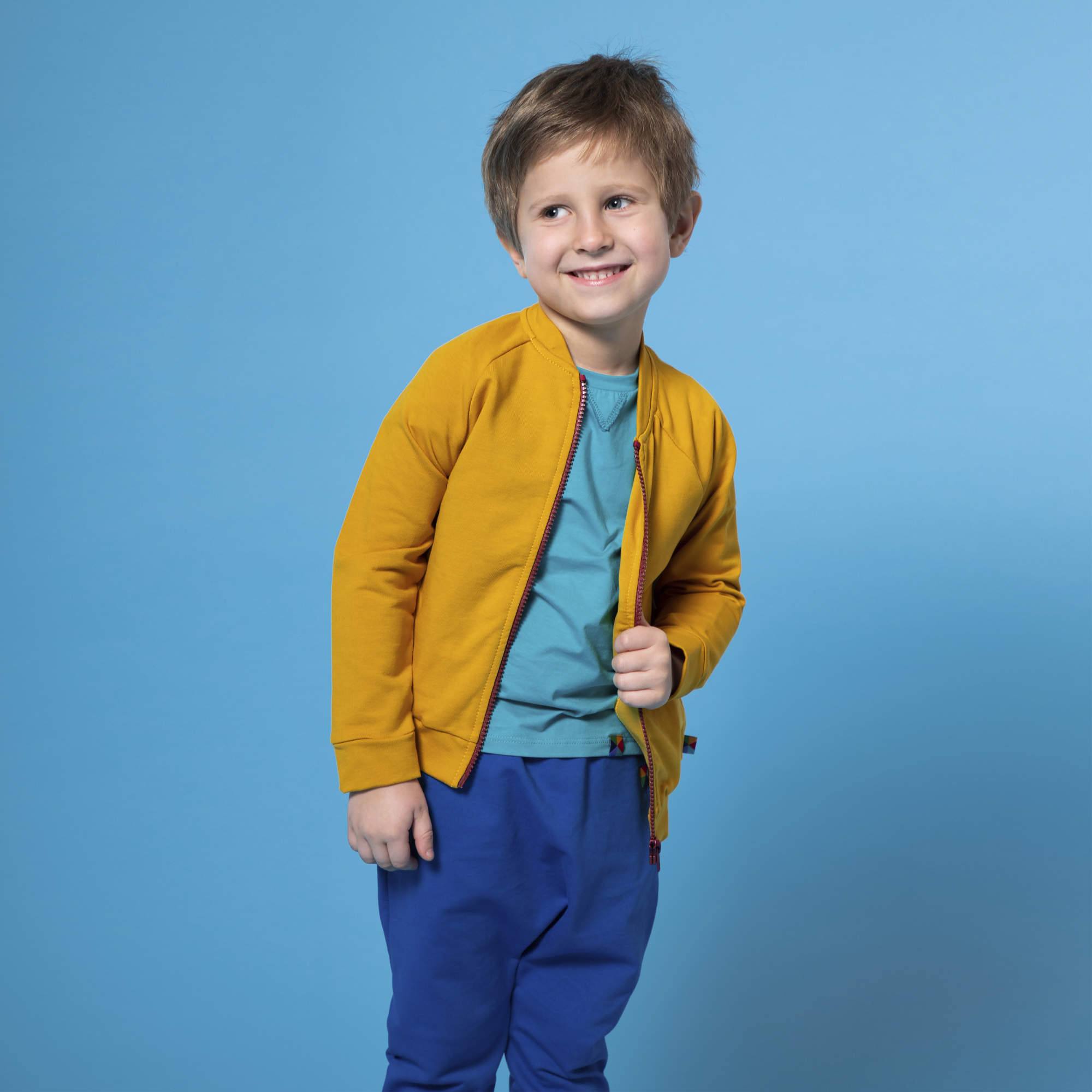 Musztardowa bluza na zamek