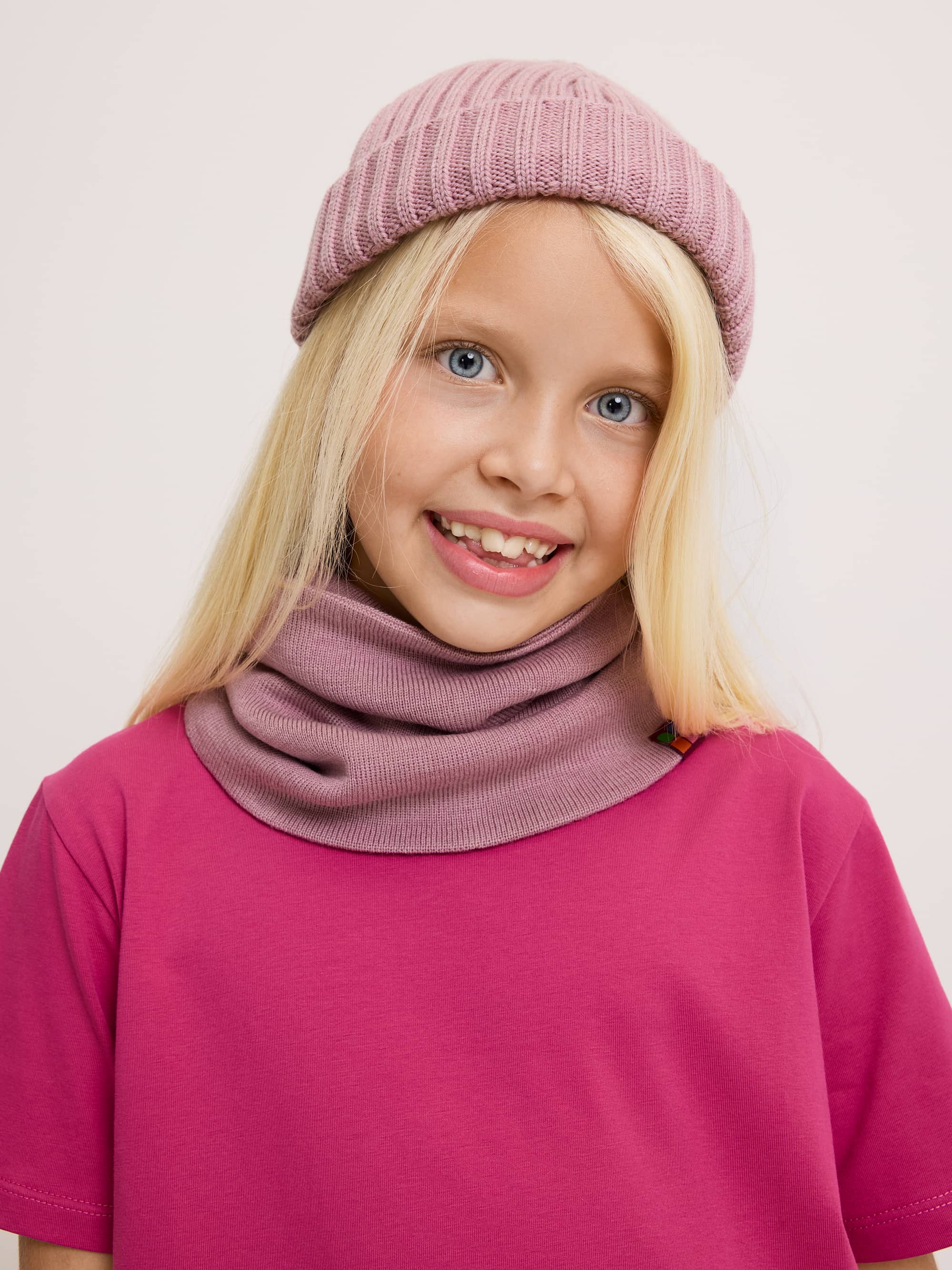 Dusty pink melange Merino Wool Beanie