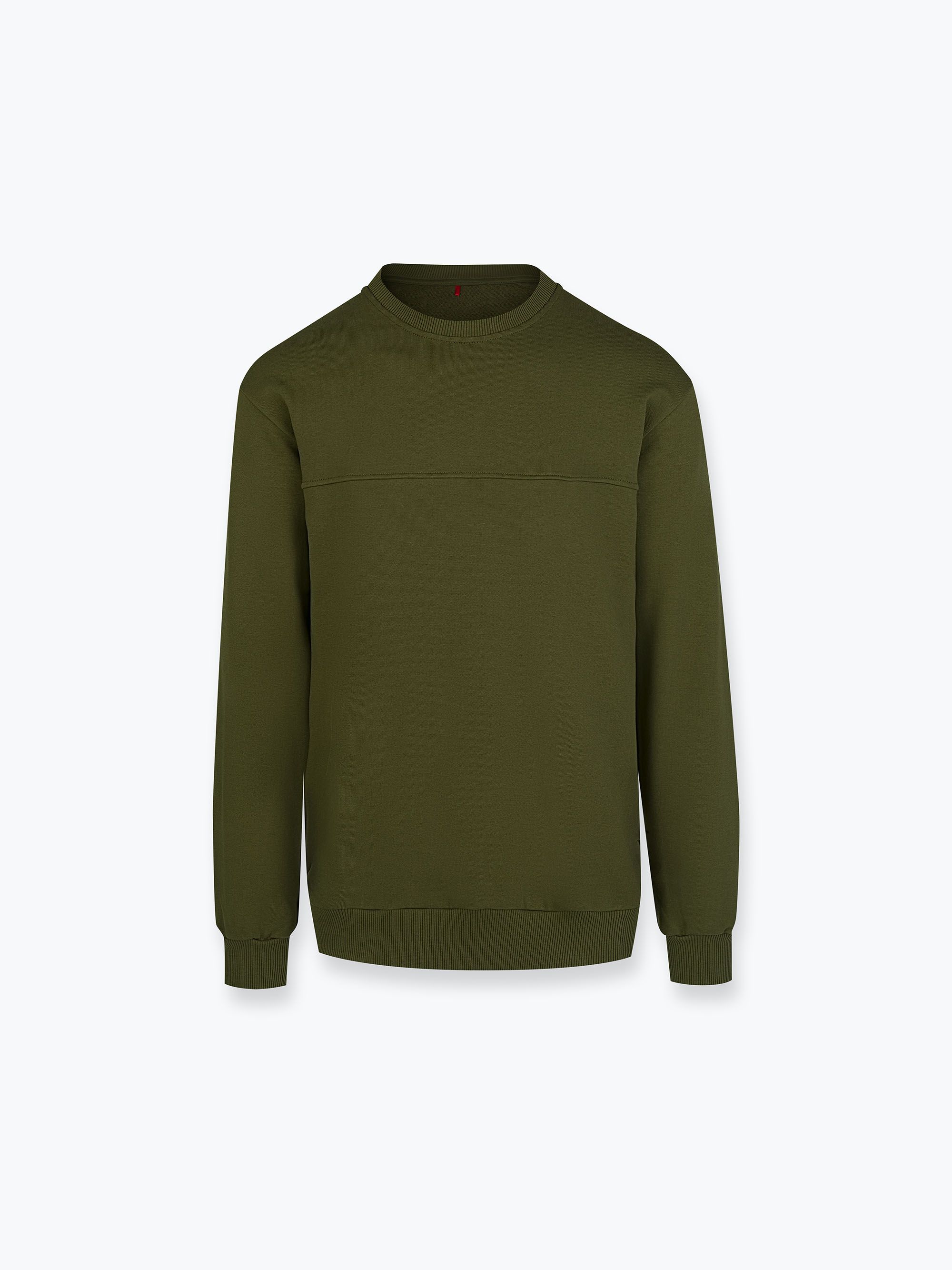 Khaki bluza przez głowę męska