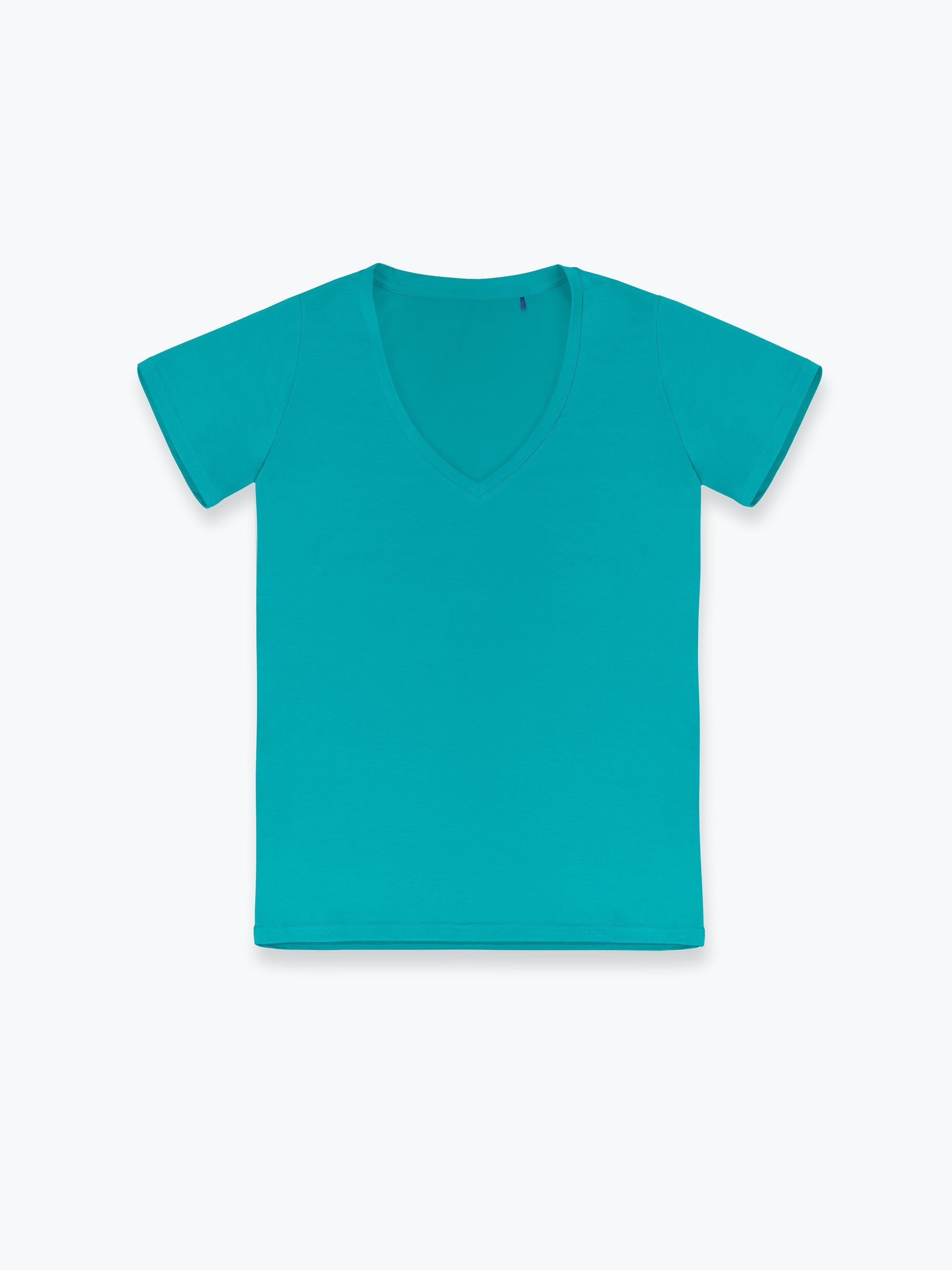 Turkusowy T-shirt damski