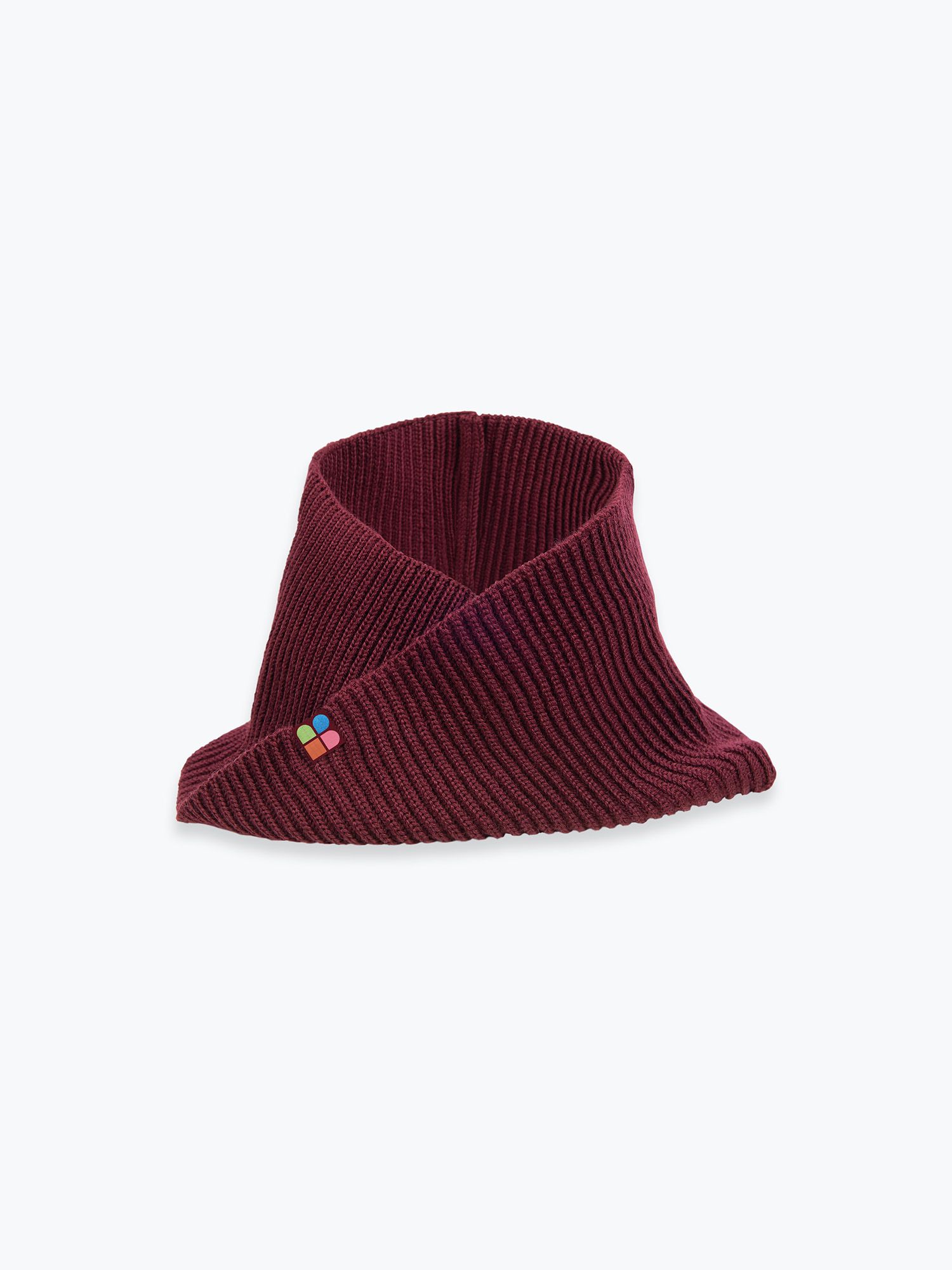 Burgundy merino wool neck warmer kids