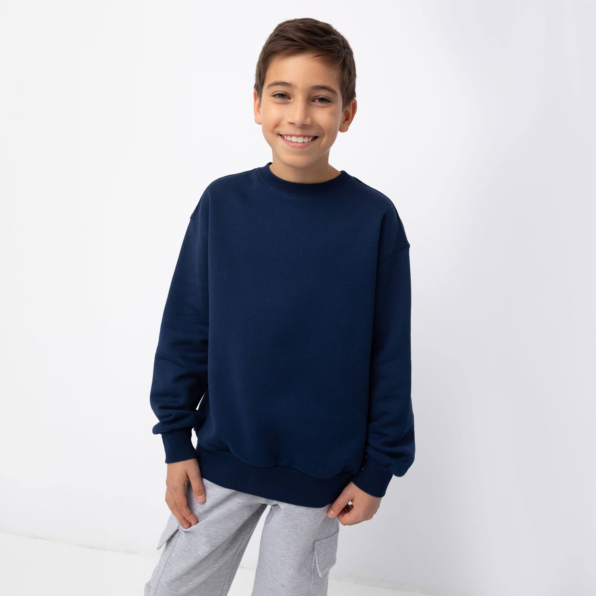 Granatowa bluza dresowa ocieplana