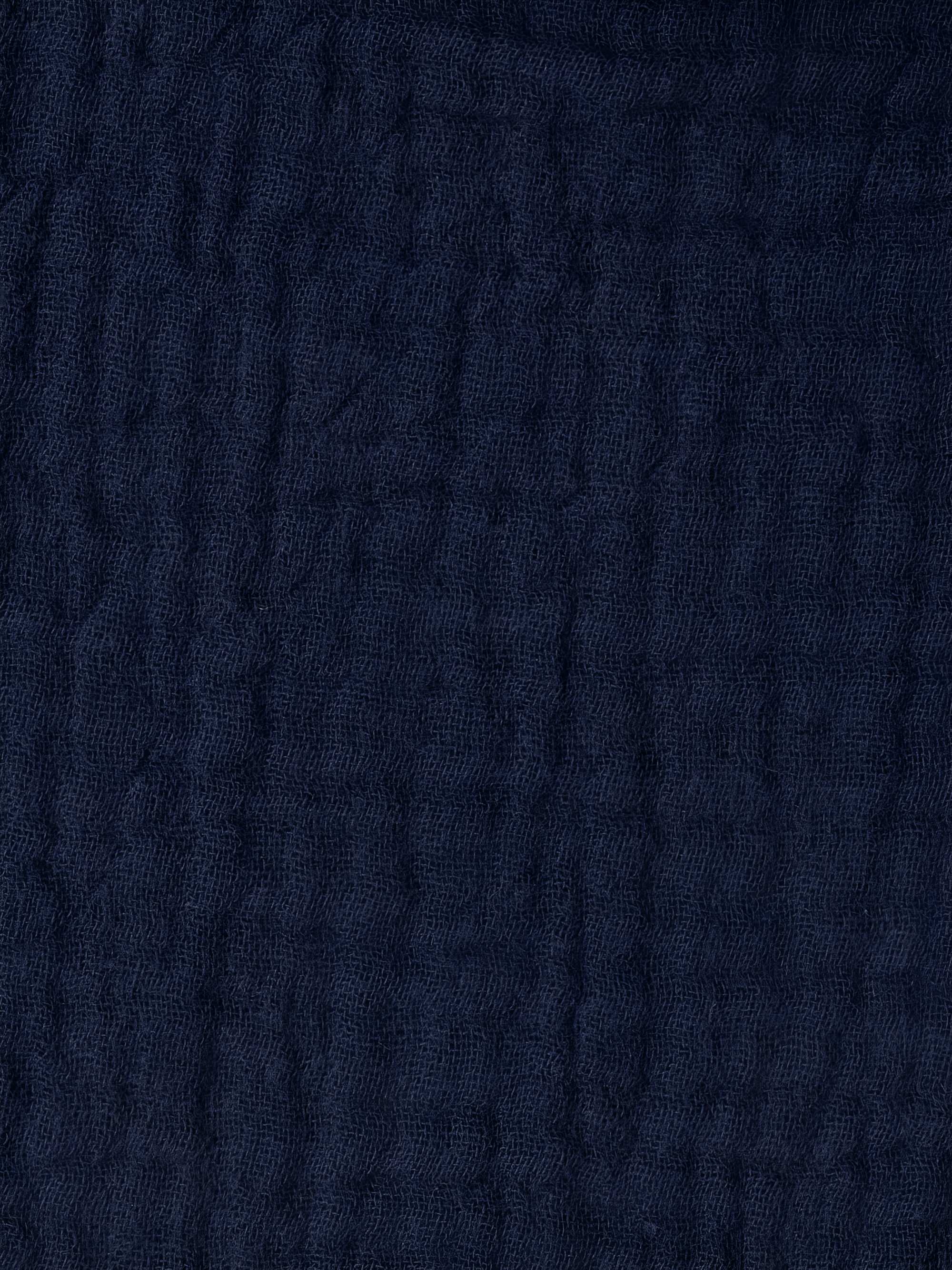 Navy blue muslin hat with strings Baby