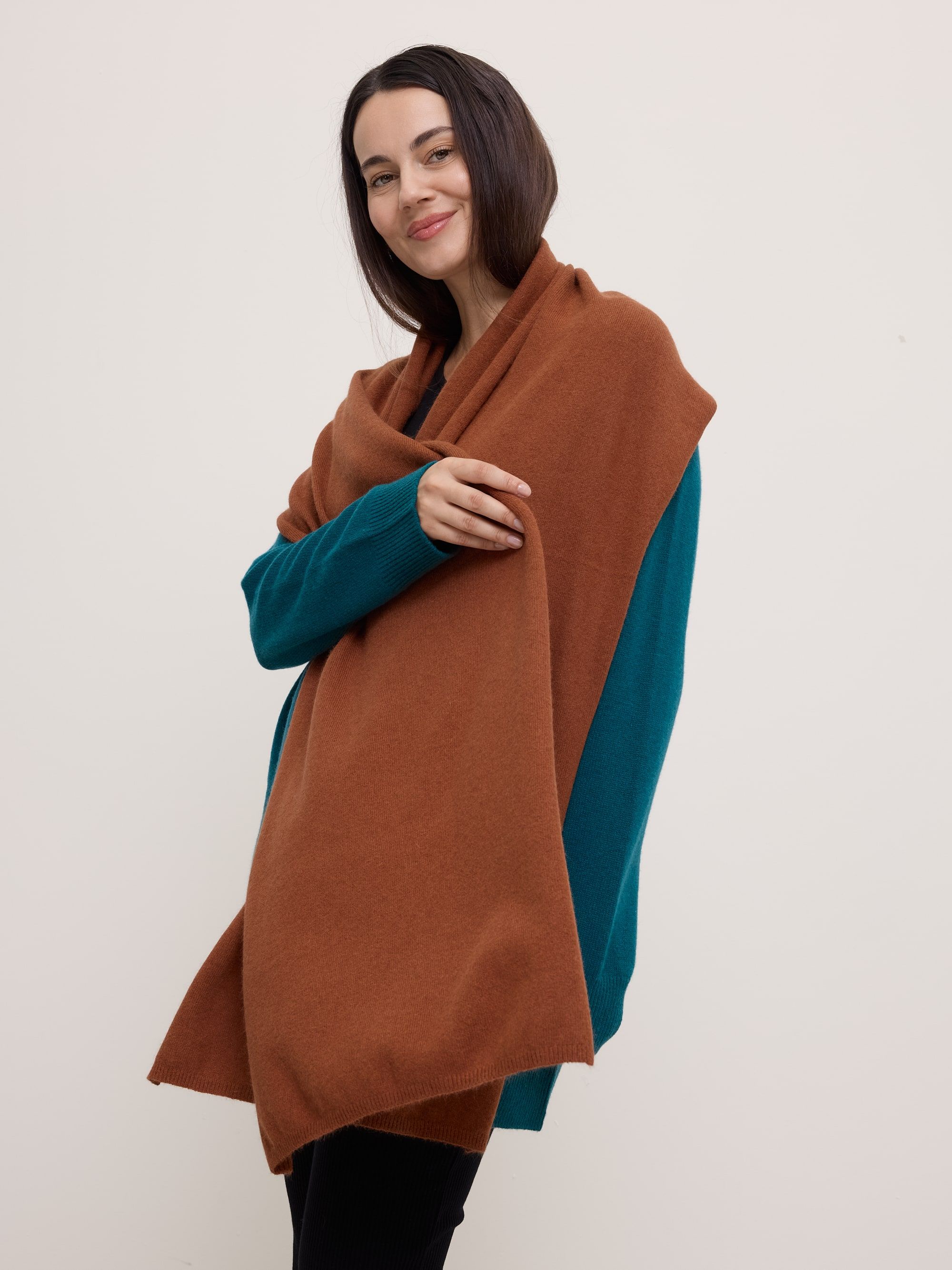 Caramel Wool scraf with cashmere