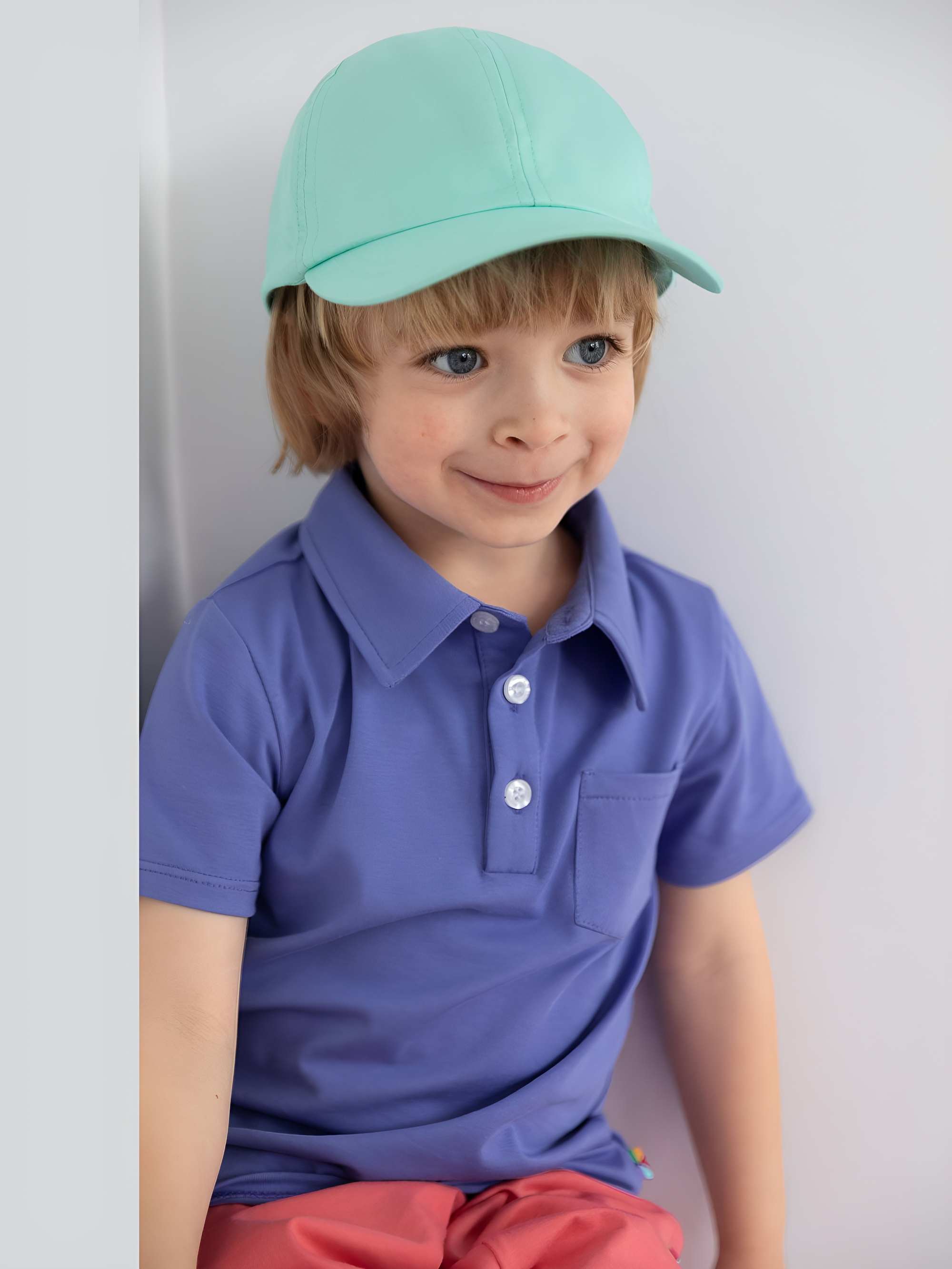 Barwinkowa koszulka polo