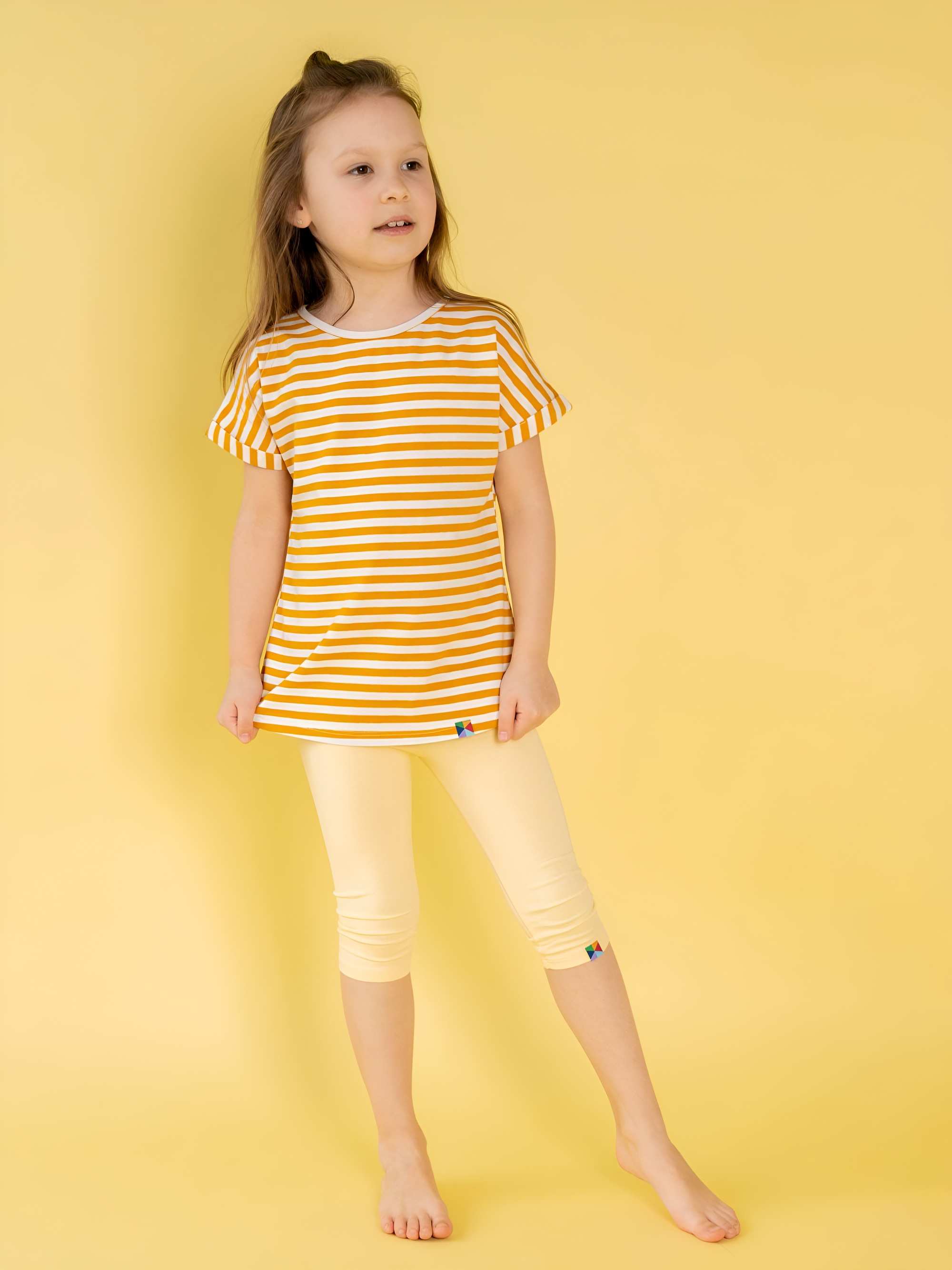Jasnożółte legginsy 3/4