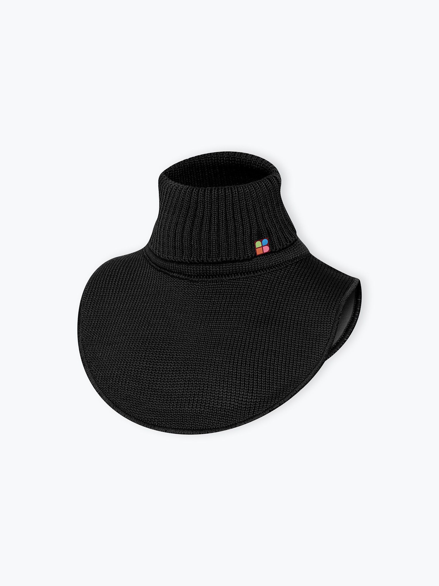 Black merino wool neck warmer kids