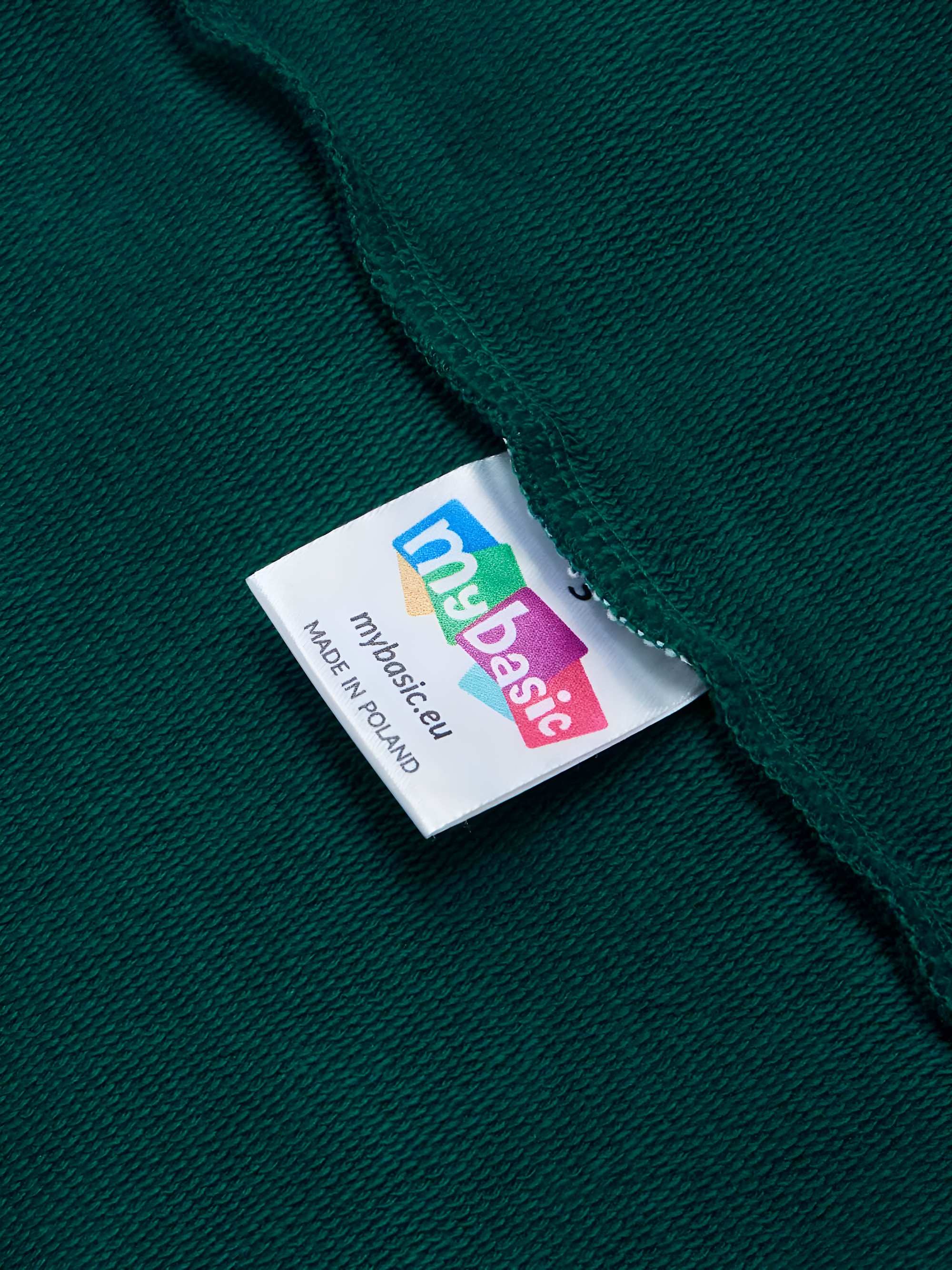 Butelkowozielona bluza z szalem damska