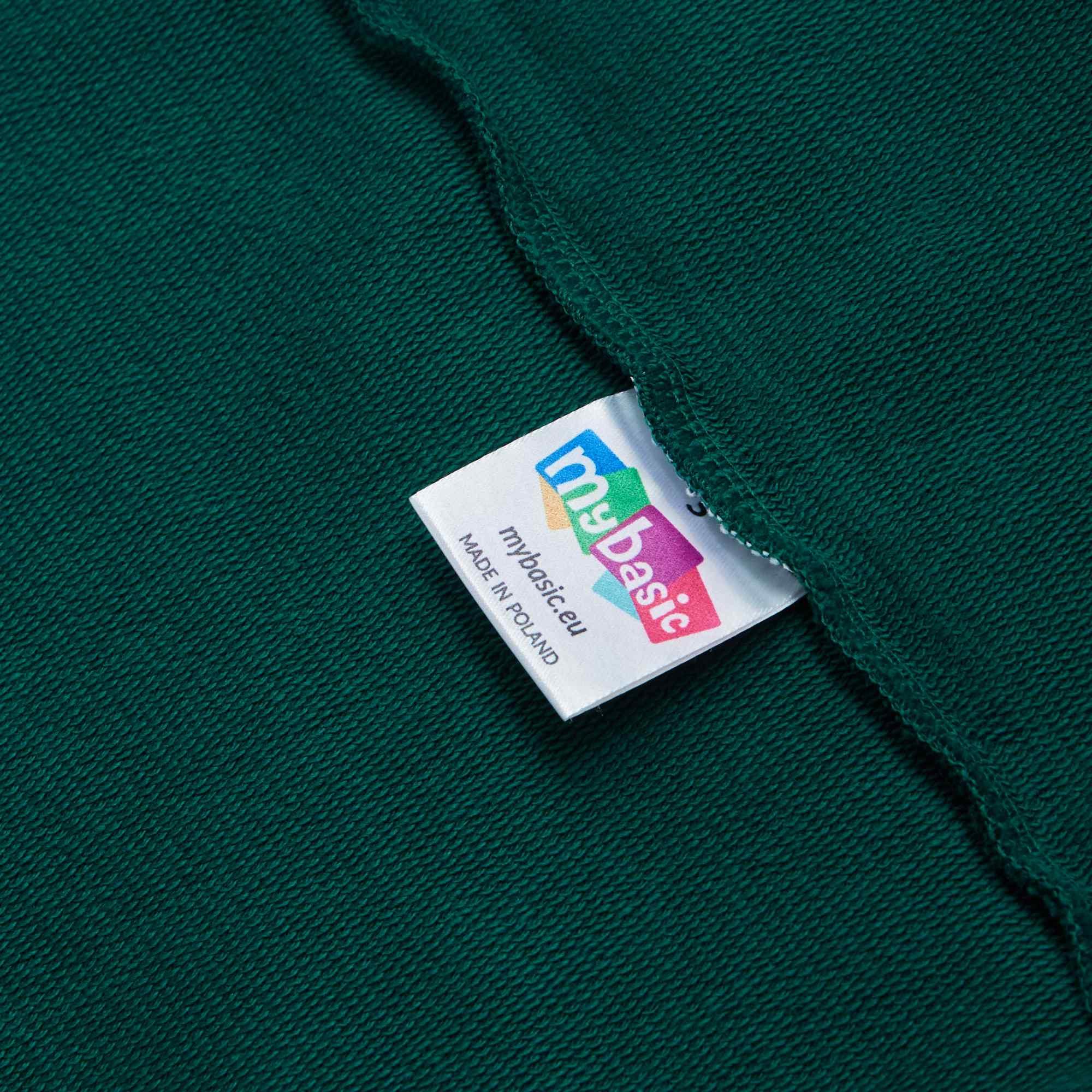Butelkowozielona bluza z szalem damska